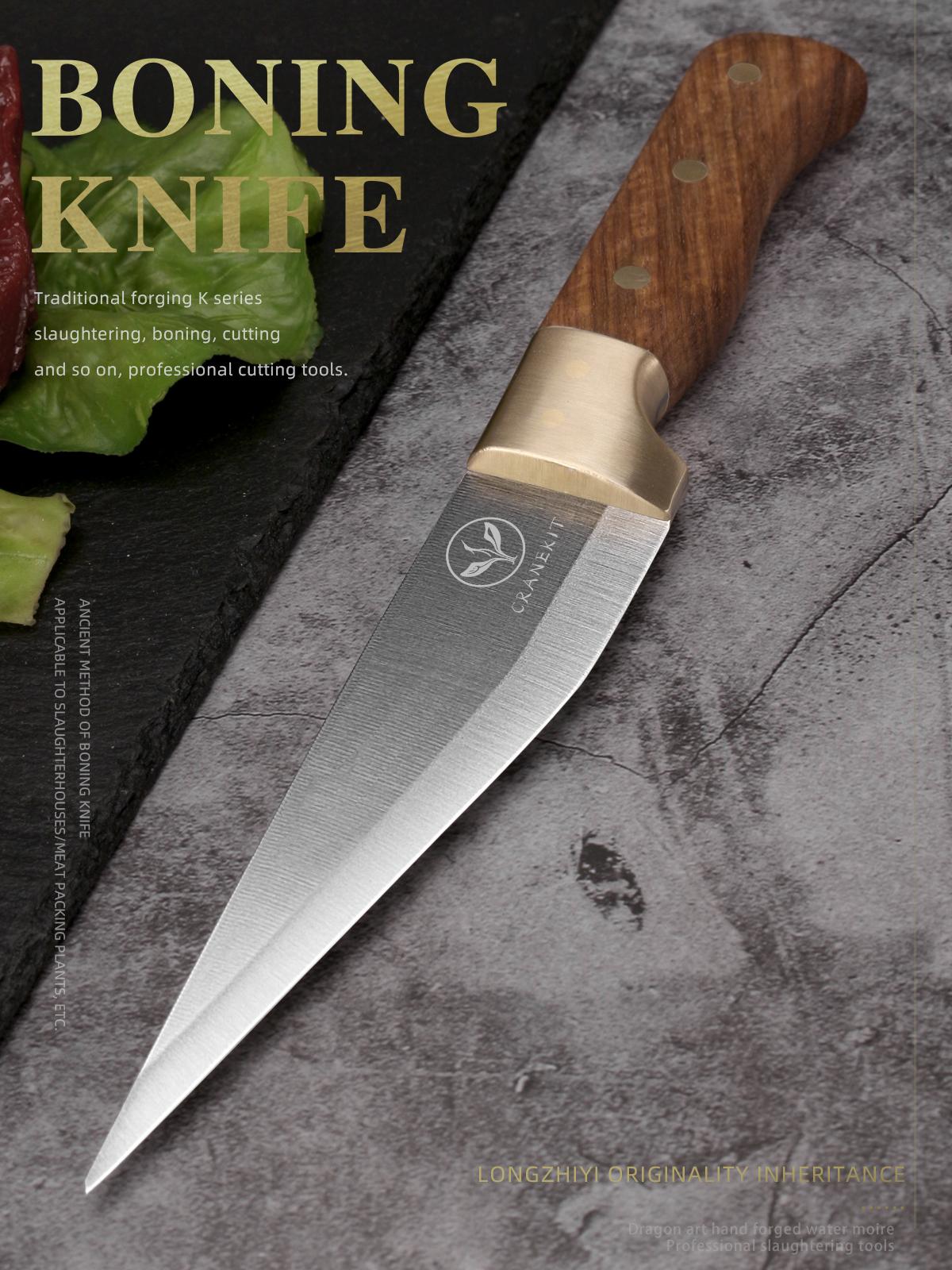 Stainless Steel Beef Specific Cutting Knife - Hand Forging Boning Knife for Professional Bone Cu  tting Precision Kitchenware