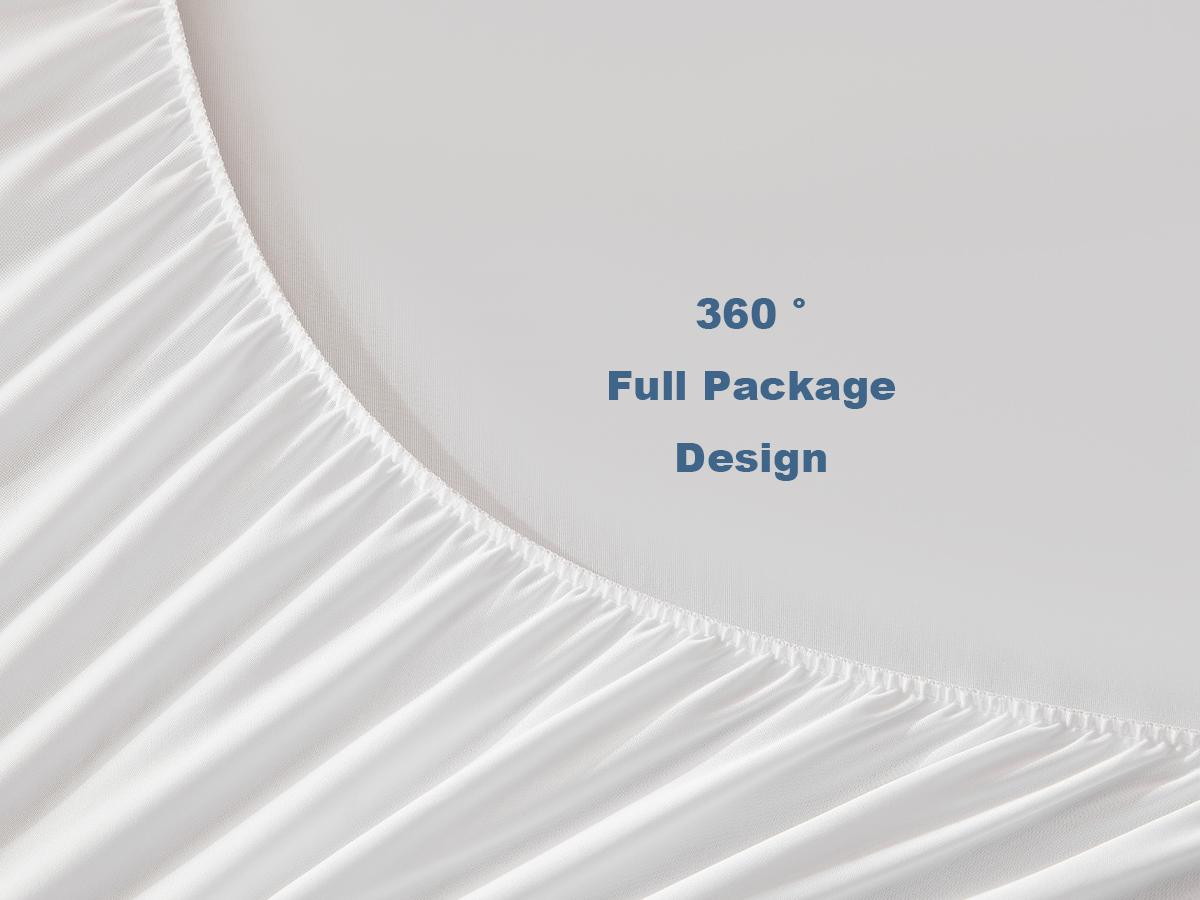 【BEDLORE】4-Grid Pattern Waterproof Fitted Sheet, Soft & Breathable Non-Slip Bed Sheet with Deep Pockets, Ideal for Bedroom & Home Use