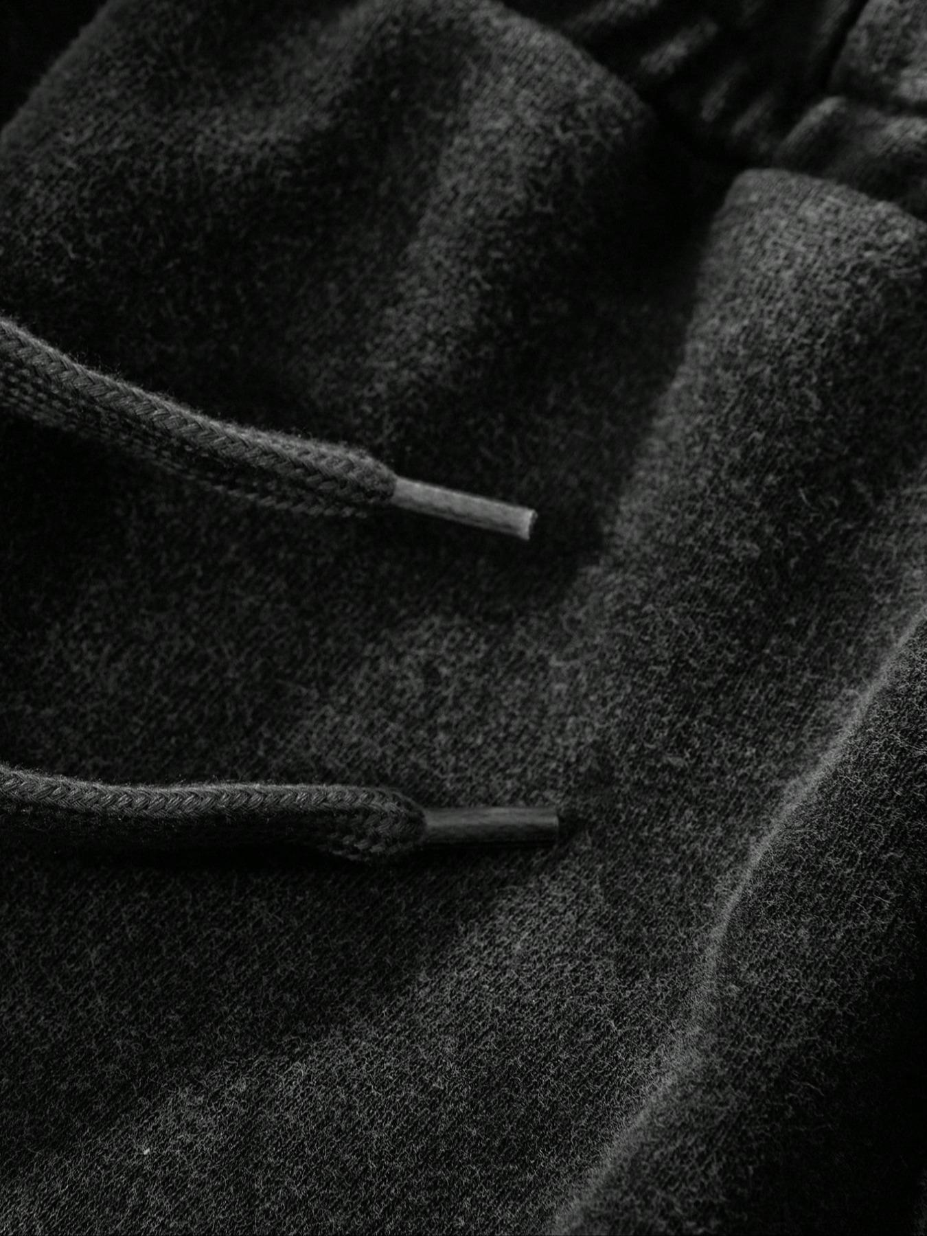 Men's Washed Cotton Sweatpants, Side Hem Stitching Long Pants, Jesus Print, Multiple Colors Available, Casual Fitted H-Type