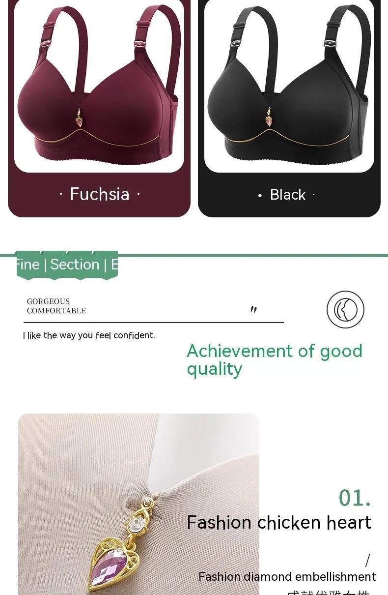 Women's Minimalist 6-Pack Wire-Free Mom Bras, Breathable Supportive Thin Glossy Non-Magnetic Plus-Size Clothes, Lady-Focused Comfortable Underwear for Curvy Figures
