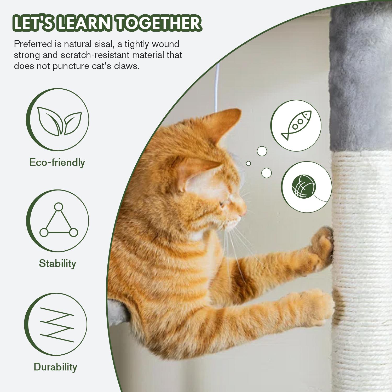 MUTICOR 29in Cat Tree with Plush Toy Ball, Luxury Cat Condo & Sisal Scratching Post for Indoor Cats, Pet Furniture for Kittens/Small Space#TikTokShopBlackFriday #ChristmasGifts