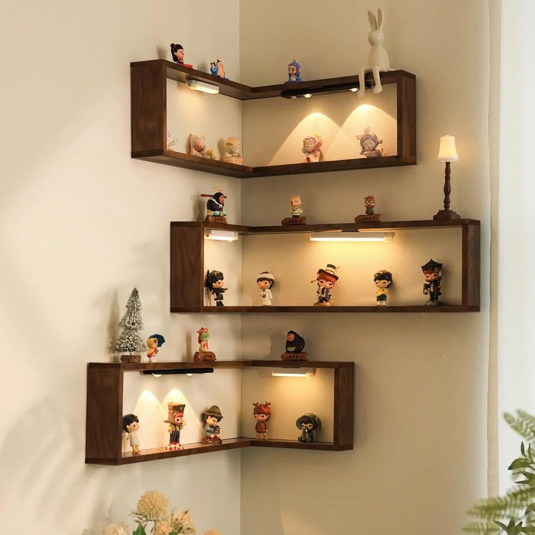 Dreamy Wall Corner Hanging Display Shelf, Space-Saving Decorative ...