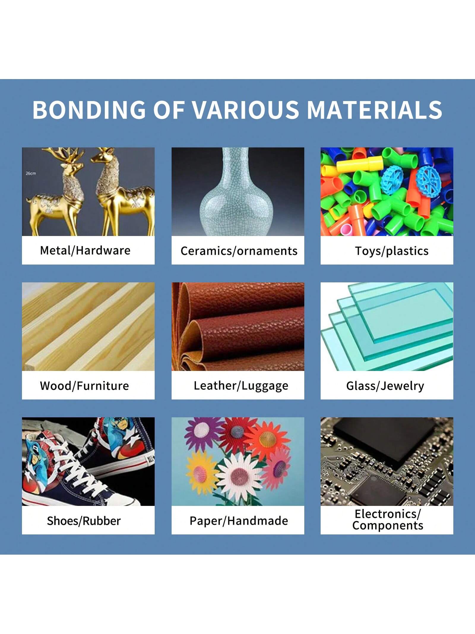 Strong Instant Glue 401, 403 Metal Plastic Ceramic Rubber Wood Acrylic Pool Accessories Jewelry Shoe Repair, Fast Dry Adhesive