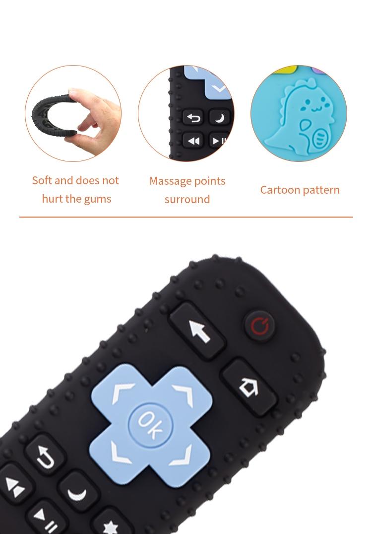 Baby Teething Toys Set of 10, TV Remote Shape, Safe Soft Chewable, Relief Toy for Infant Gums, Promotes Sensory Development