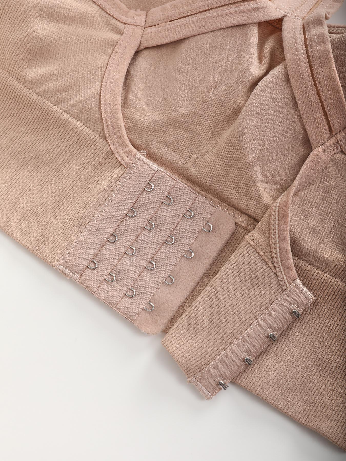 Women's Solid Wireless Bralette, Strappy Workout Bra, Comfortable Breathable Backless Yoga Bra for Sports and Daily Wear, Medium Support Lingerie for All Seasons