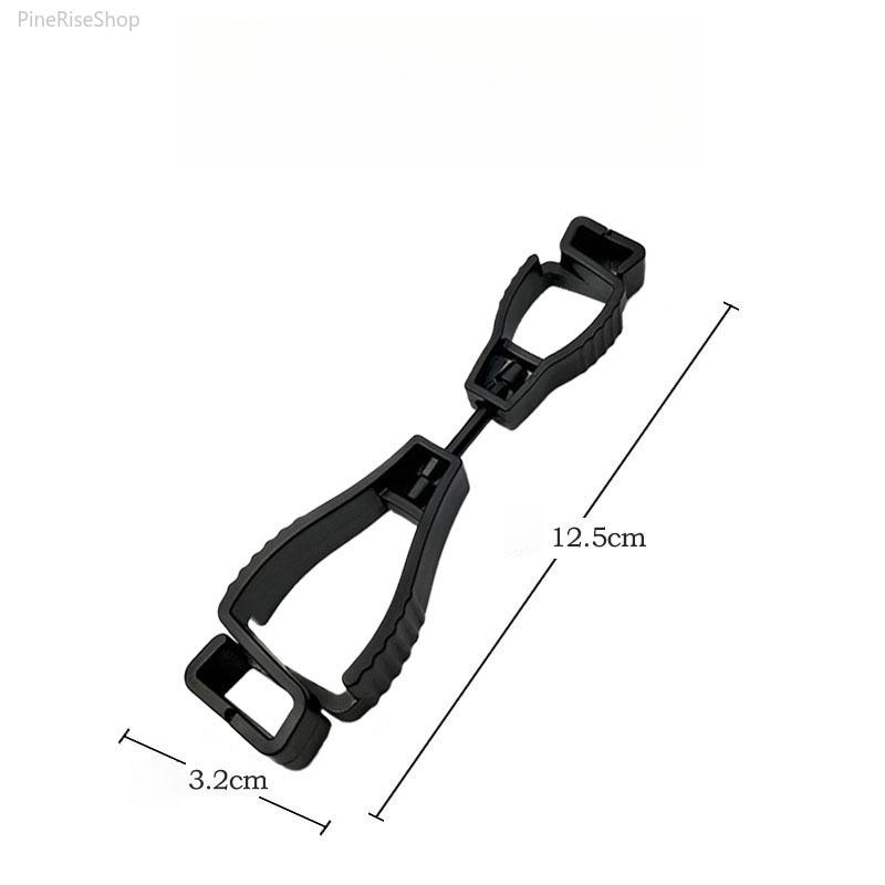 Glove Holder Clips 4-Pack, Sturdy Plastic Functional Storage Fasteners with Metal Hooks, Heavy-Duty Clips Bag Hangers, Portable Convenient Hanger Accessories for Outdoor Sports, Construction Work, Labor Protection