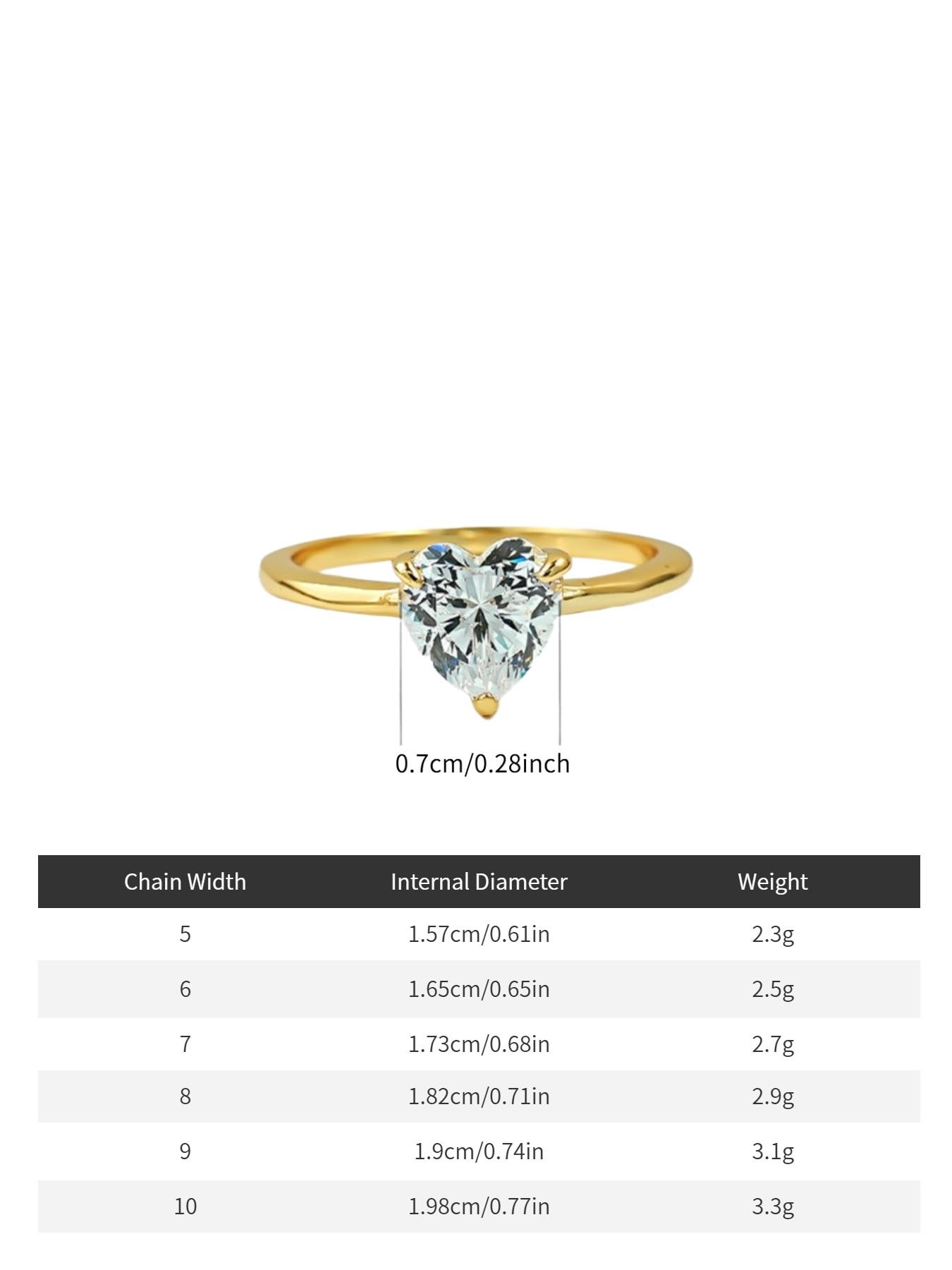 Moissanite Engagement Ring, Heart-Shaped Diamond Wedding Band, D Color, Perfect Gift for Girlfriend, Seven Happiness Day Present
