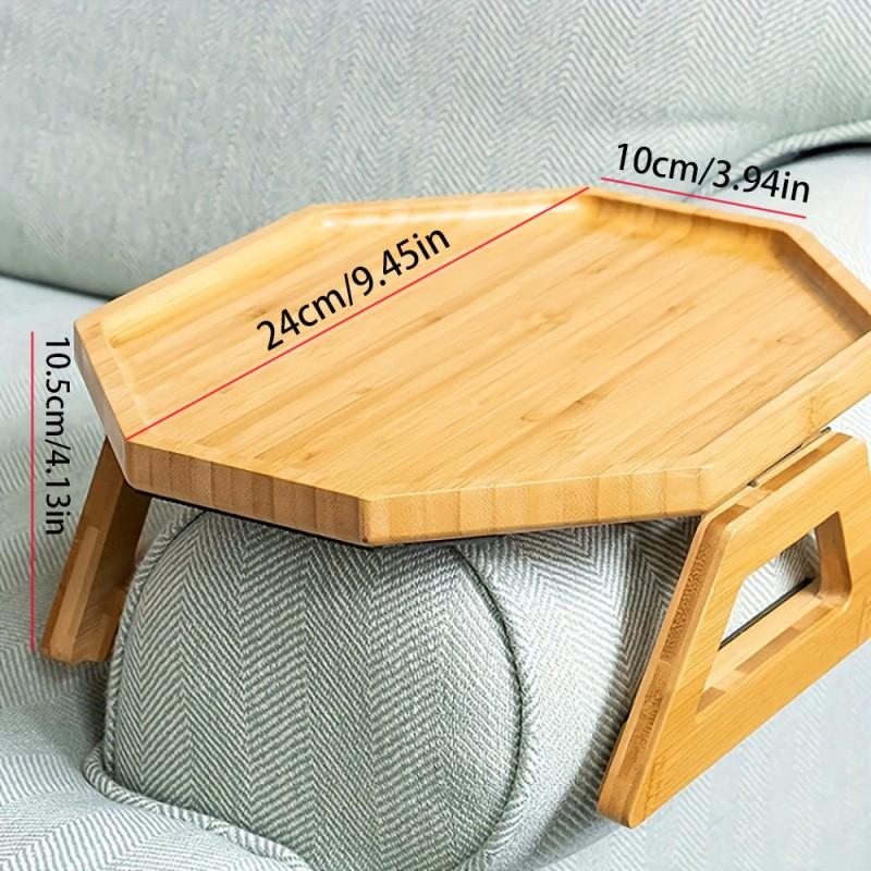 Stable Sofa Arm Table, Side Table, End Side Tables, No Installation Anti-Slip Non-Tip Shelf, Living Room Tea Cup Snack Tray, Ideal for Small Spaces, Perfect Gift