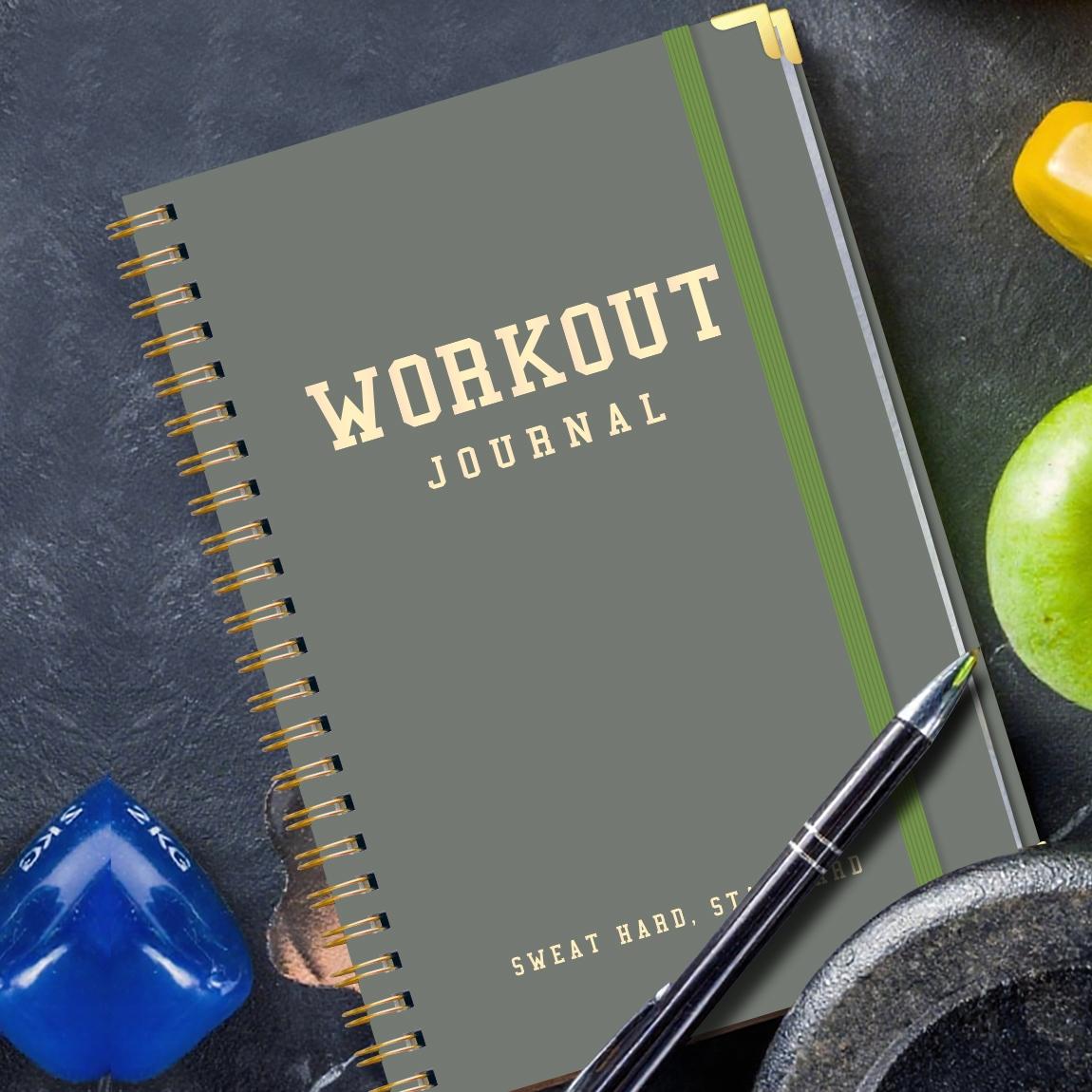 Fitness Journal A5 Training Log Book, Daily Workout Tracker, Strength & Aerobic Record Notebook, Weight Body Fat Management, Portable Coil Binder