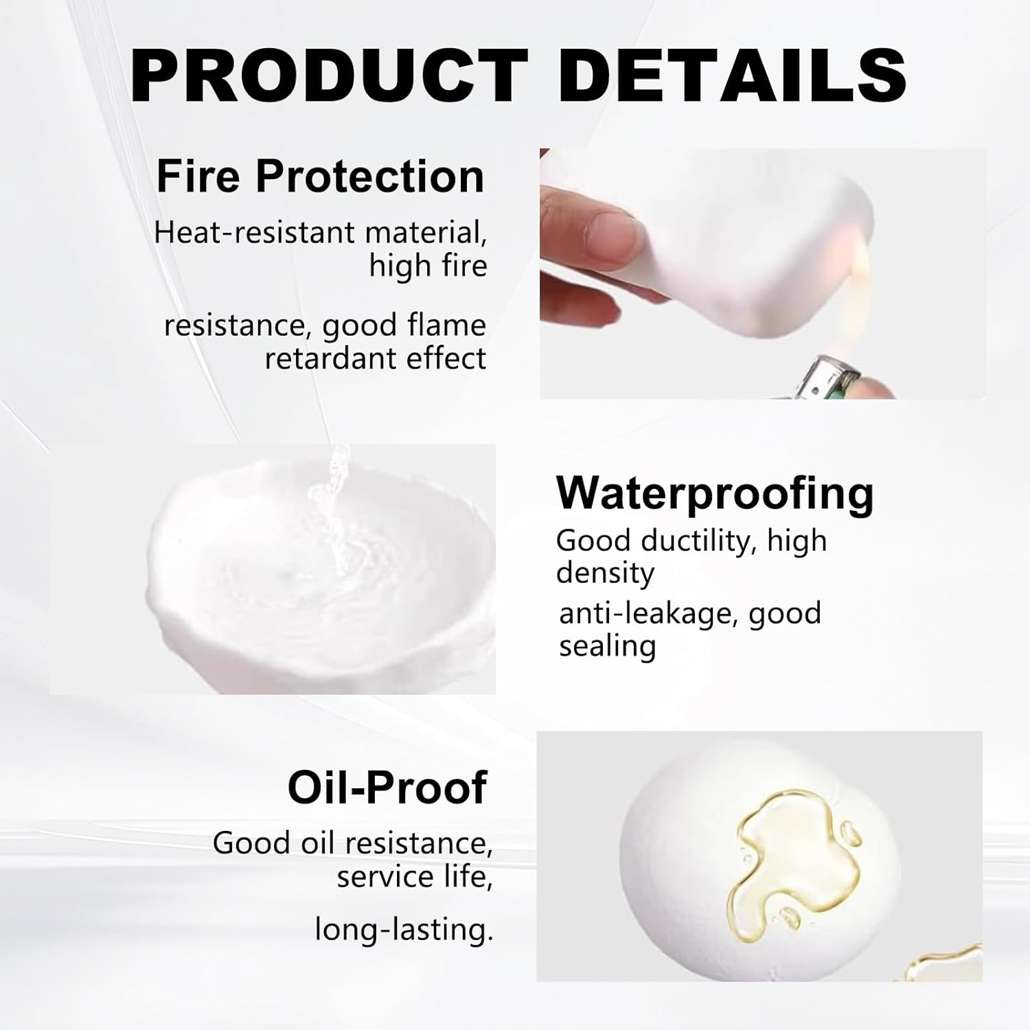 10-Pack White Waterproof Repair Putty - Kitchen Home Fix Clay for Hole Filling, Small Holes, Anti-Leak Caulking, Drain Pipe Sealing, Waterproof Barrier on Dry Surfaces