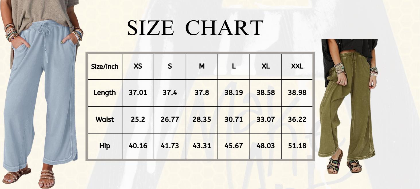 SCUSTY Women's High Waist Wide Leg Pants Drawstring Sweatpants Baggy Athletic Casual Trousers with Pockets