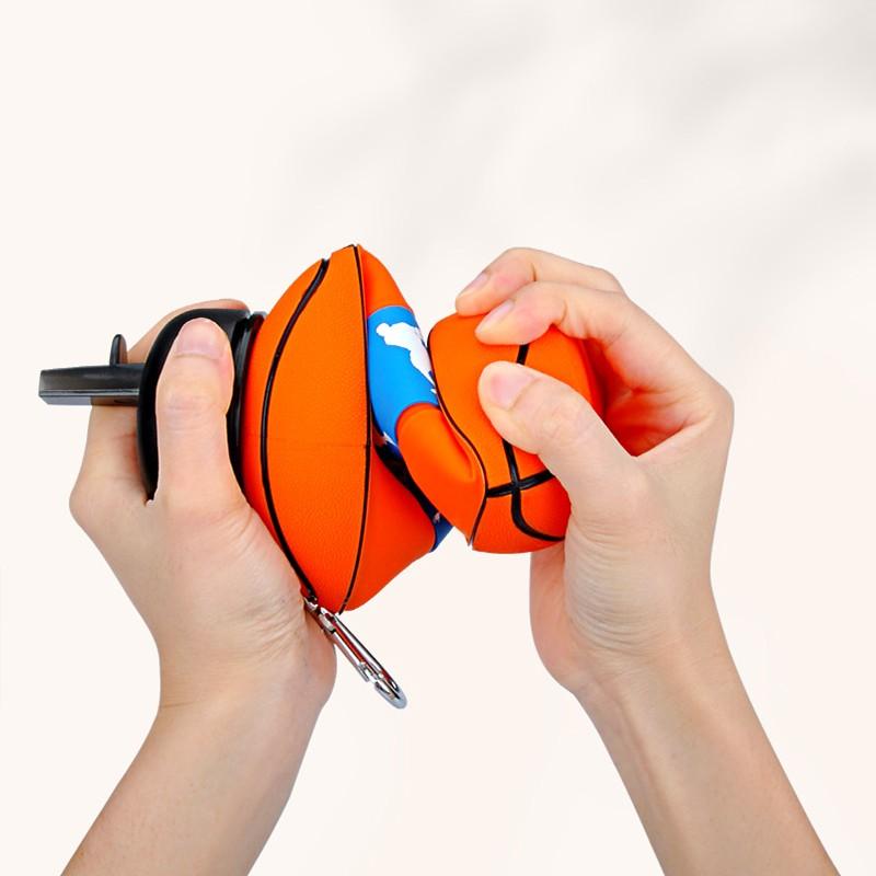 Foldable Silicone Water Bottle, Portable Leak-Proof Sports Cup, Shockproof Squeeze Football Gift, Creative Travel Mug