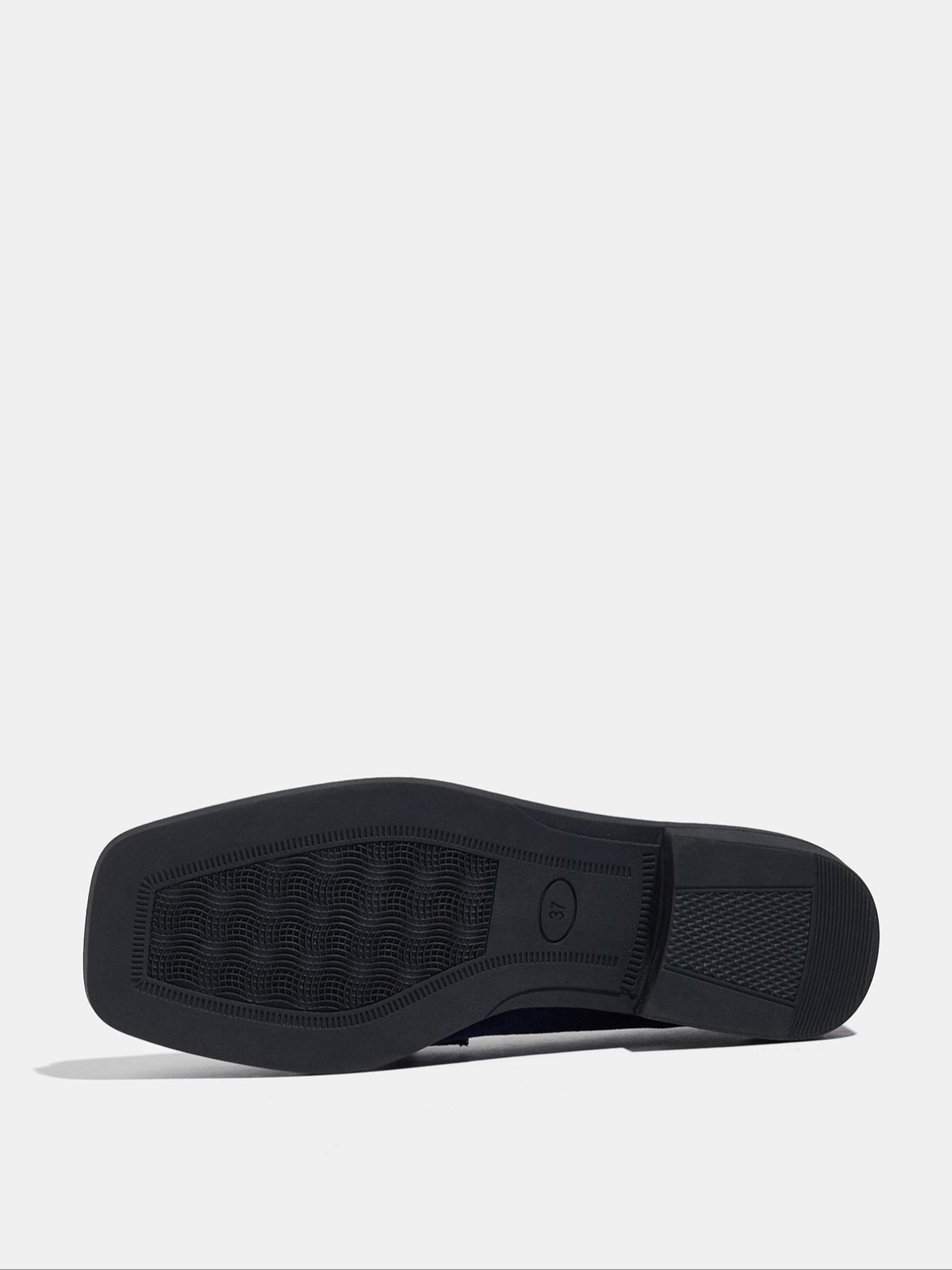 Women's Fashion Fall New Velvet Thick Sole Blue Square Toe Mid Heel Soft Bottom Outdoor Lightweight Breathable Slip-On Loafers