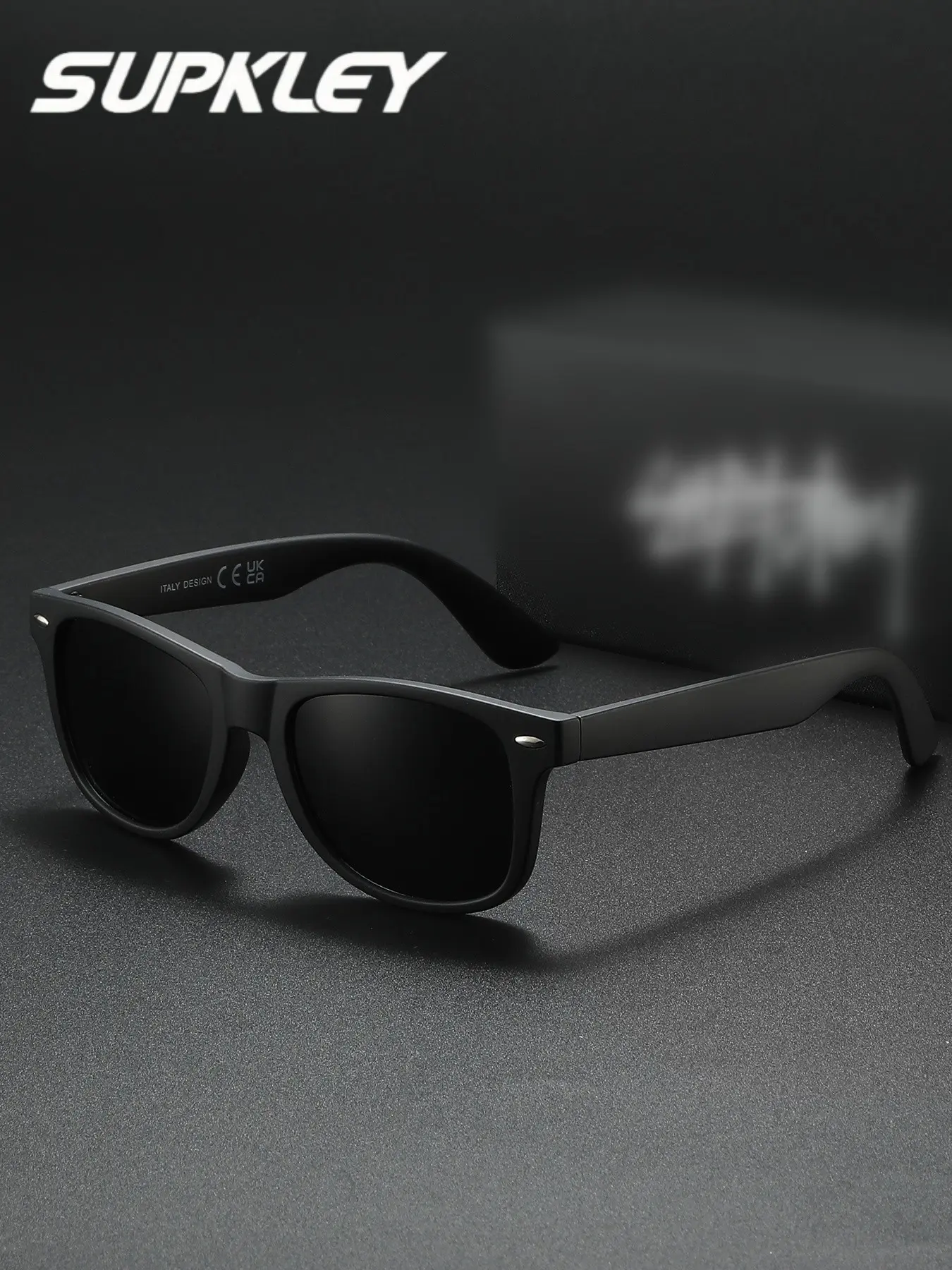 SUPKLEY Unisex Simple Casual Polarized Sunglasses with TAC Lenses, Suitable for Campus, Driving and Daily Wear, Anti-Glare Design, Trendy Essential Accessory for Outdoor Activities, Fashionable Multifunctional Shades, Cool Polarized Glasses