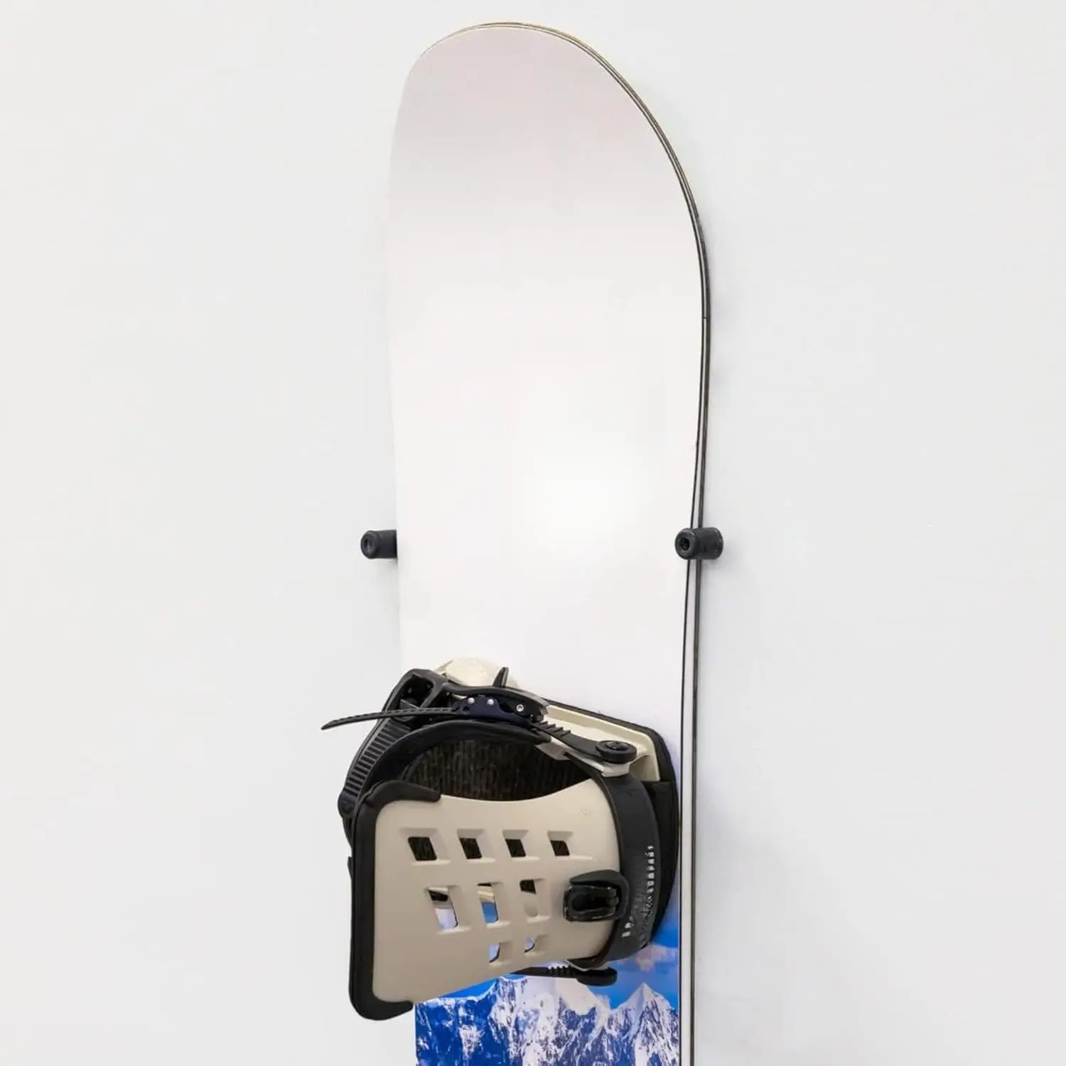 Adjustable Rubber Minimalist Snowboard Wall Mount - Cinch-Style Universal-Size Indoor Storage Rack for Home/Office Wall Graphics Display, Room Accessories