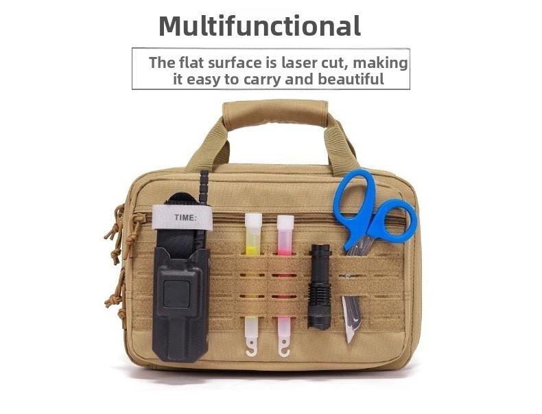 Military fans outdoor portable multi-functional handbag leisure sports anti-splashing diagonal span bag storage bag tactical pistol bag