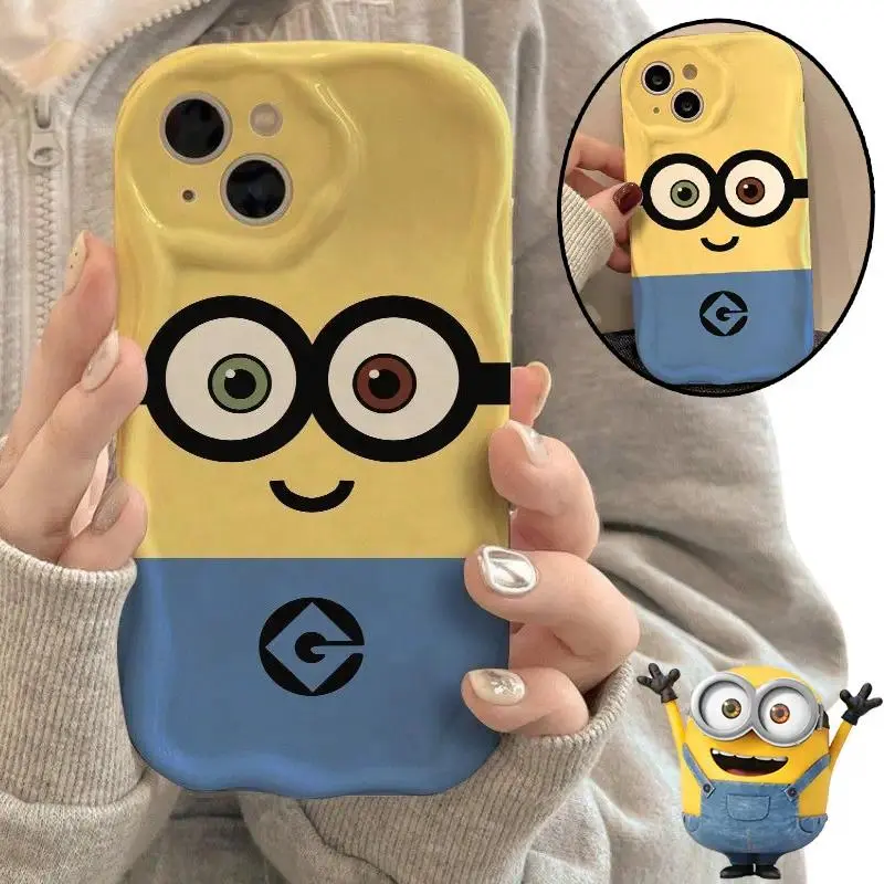 Kawaii Minions Bob Phone Case for iPhone 17,16,15,14,13,12,11,Pro,Max,Plus Phone Cover Decorative Case Gifts