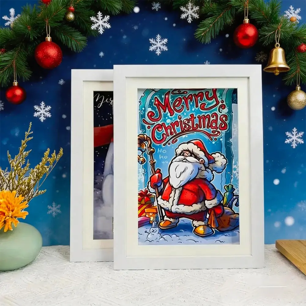 2pcs Artistic Wooden Display Frames, Picture Frames, Child Art Frame, Magnetic Closure, Wall-Mounted, for Kids' Drawings, Certificates, Crafts, Photos