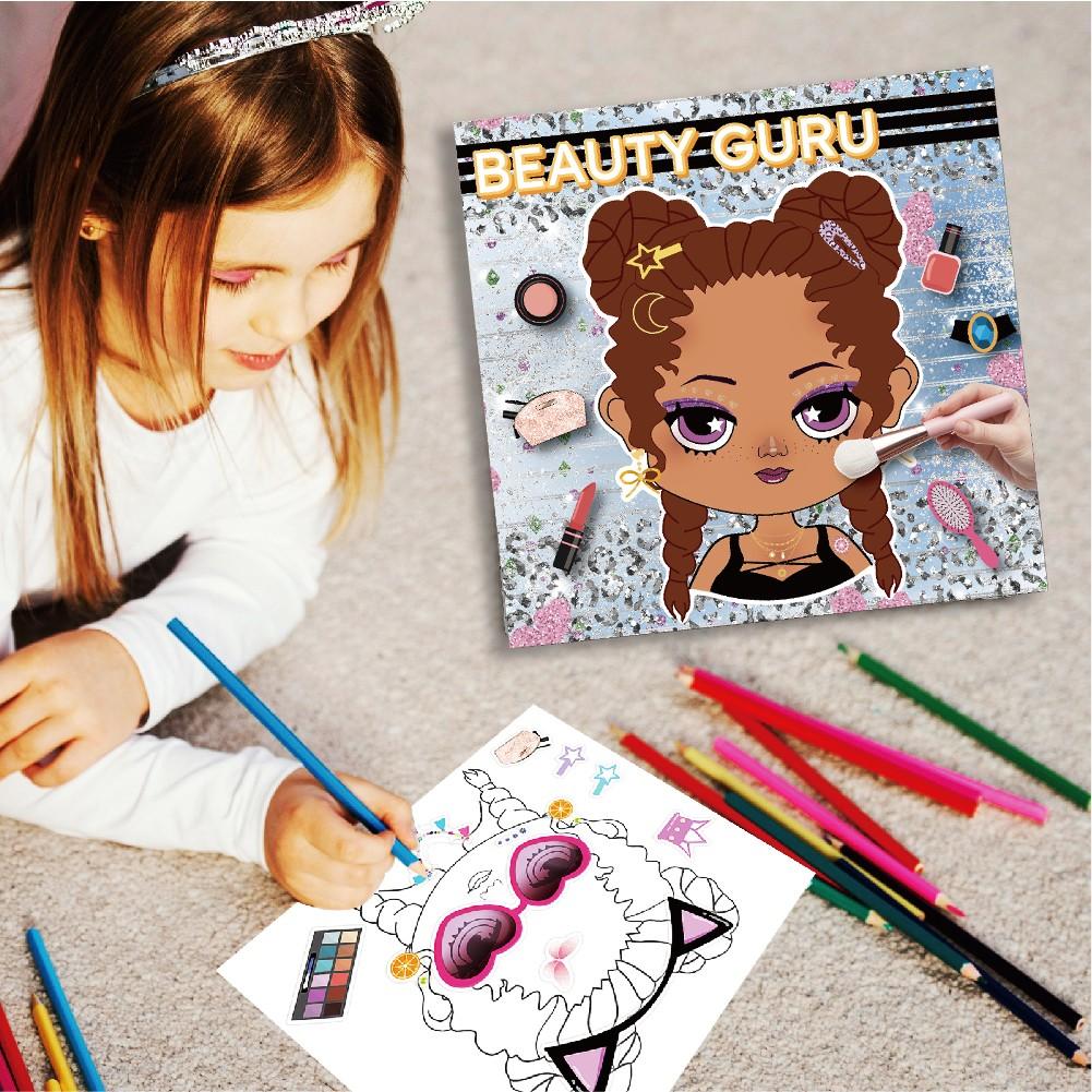 Creative Makeup Sticker Coloring Book, Learn Makeup Skills, Develop Aesthetic Sense, Enjoy DIY Beauty Fun!