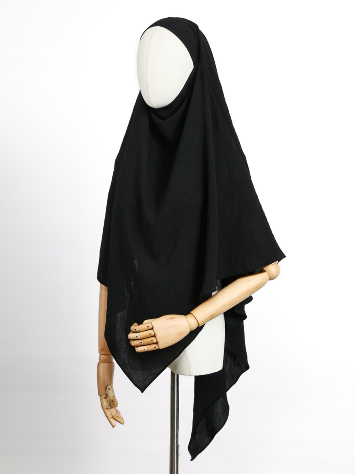 Women's Breathable Hijab Scarf, Soft Comfortable Muslim Prayer Khimar, Daily Wear Fashion Accessory, Stylish Plain Design