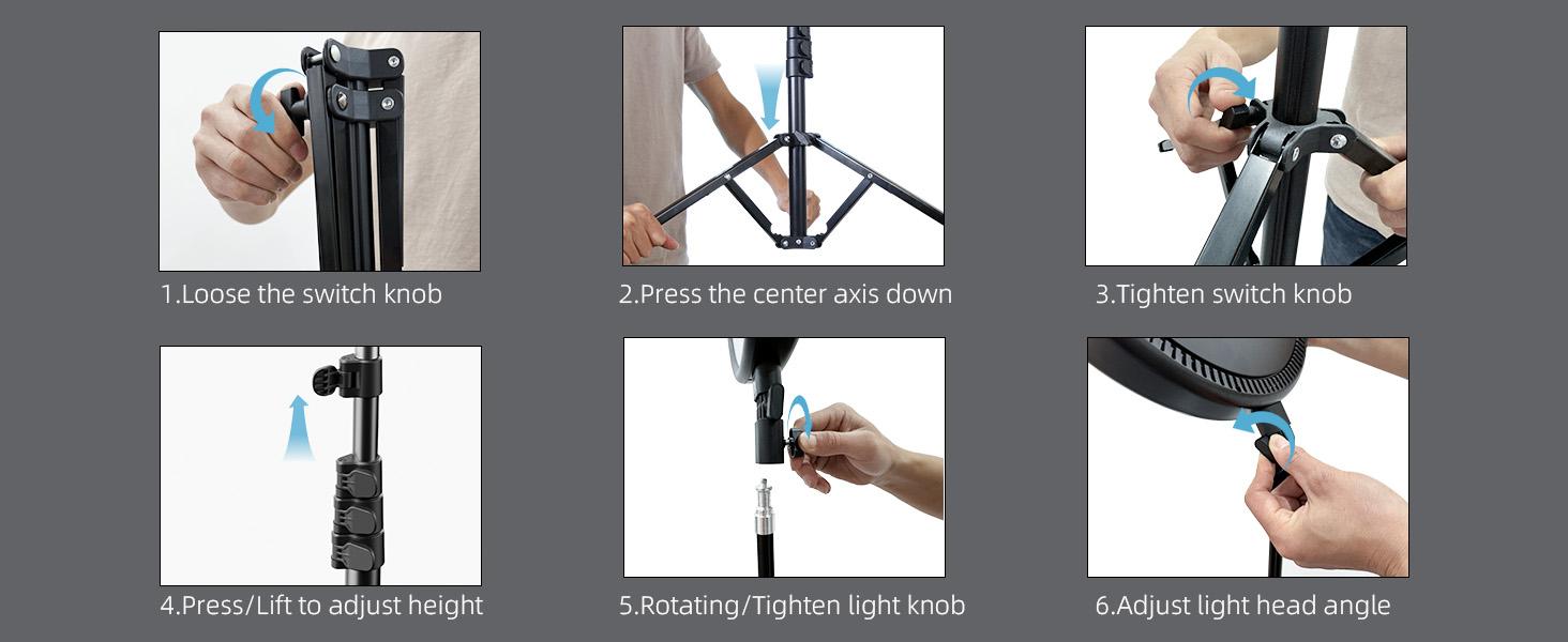 Weilisi Large Ring Light with 79" Stand, 6500K Full-Screen Selfie Ring Light with Stand and Phone Holder, Professional Big Ring Light for Live Stream, YouTube, TikTok, Makeup, Video, Photography