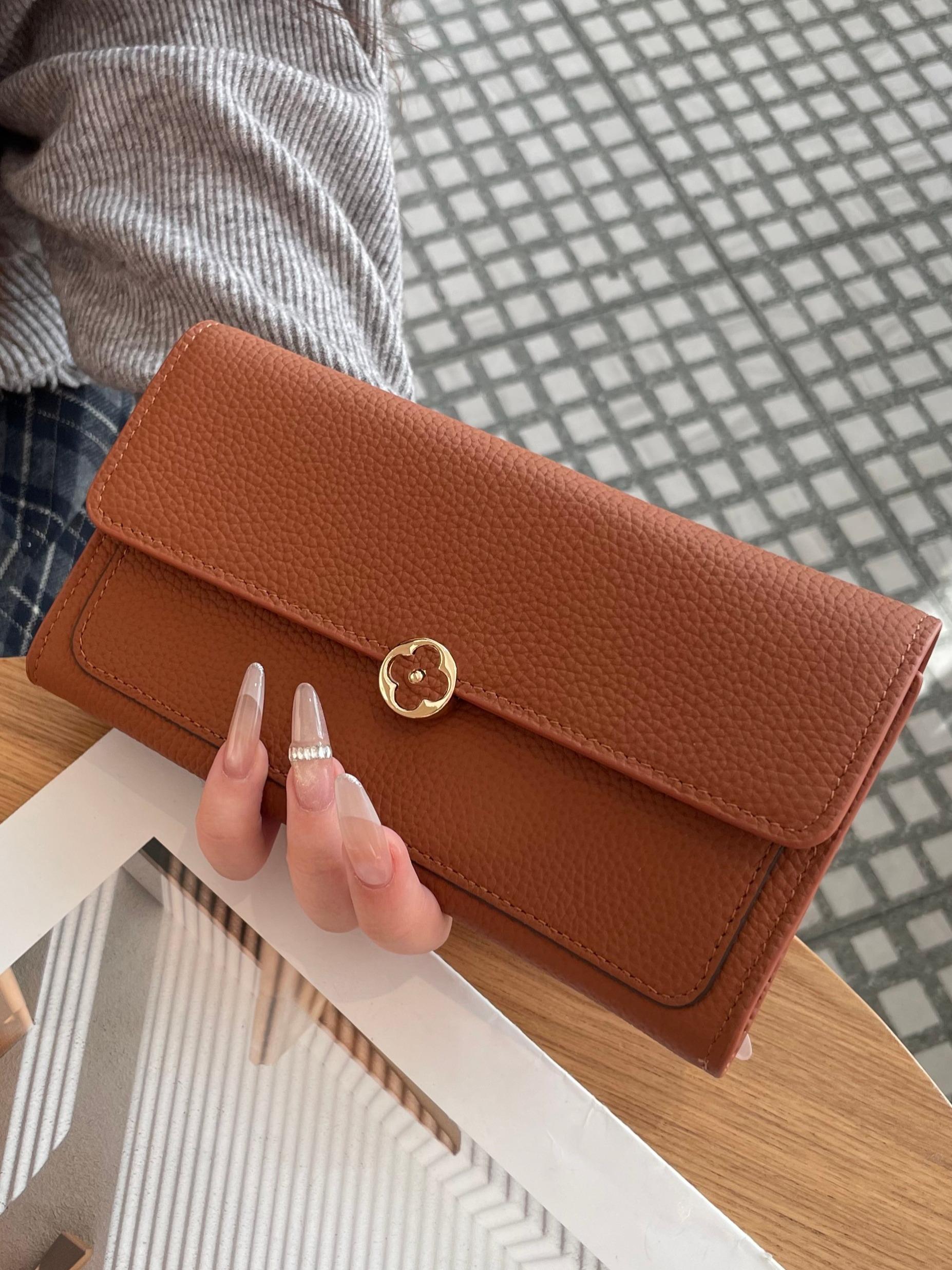 Women's New Full Leather Long Wallet, Cross-Border First Layer Cowhide Handbag, Genuine Leather Clutch Purse, Stylish and Durable