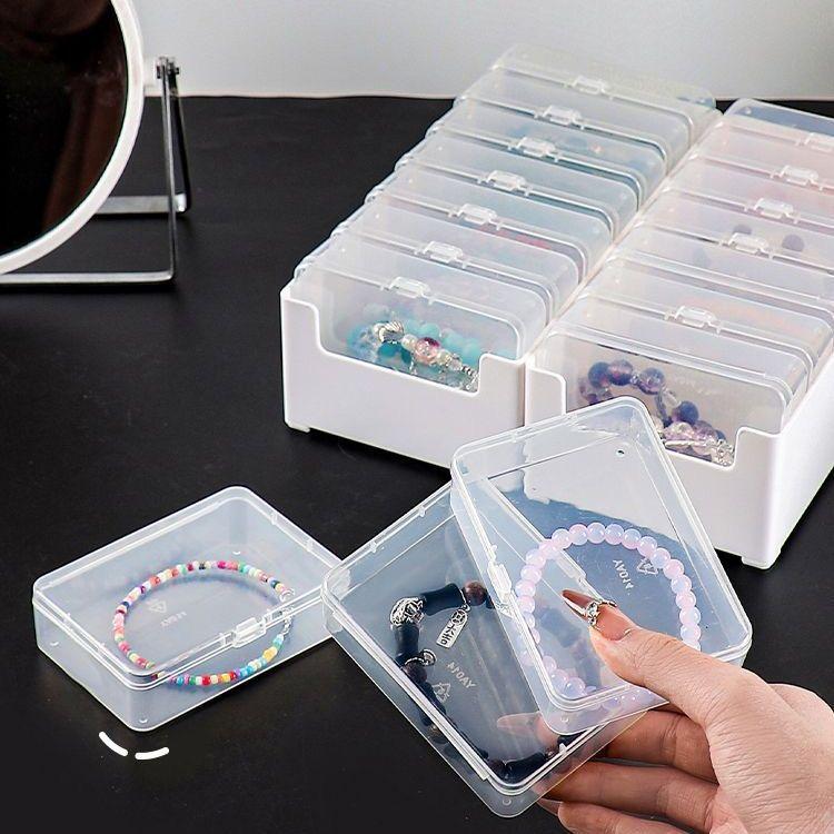 Data Cable Organizer Box for Desktop, Charging Accessories Storage Drawer, Clear Storage Box, Divided Compartments, Modern Home Room Shape and Space Saver, Multifunctional Organizer