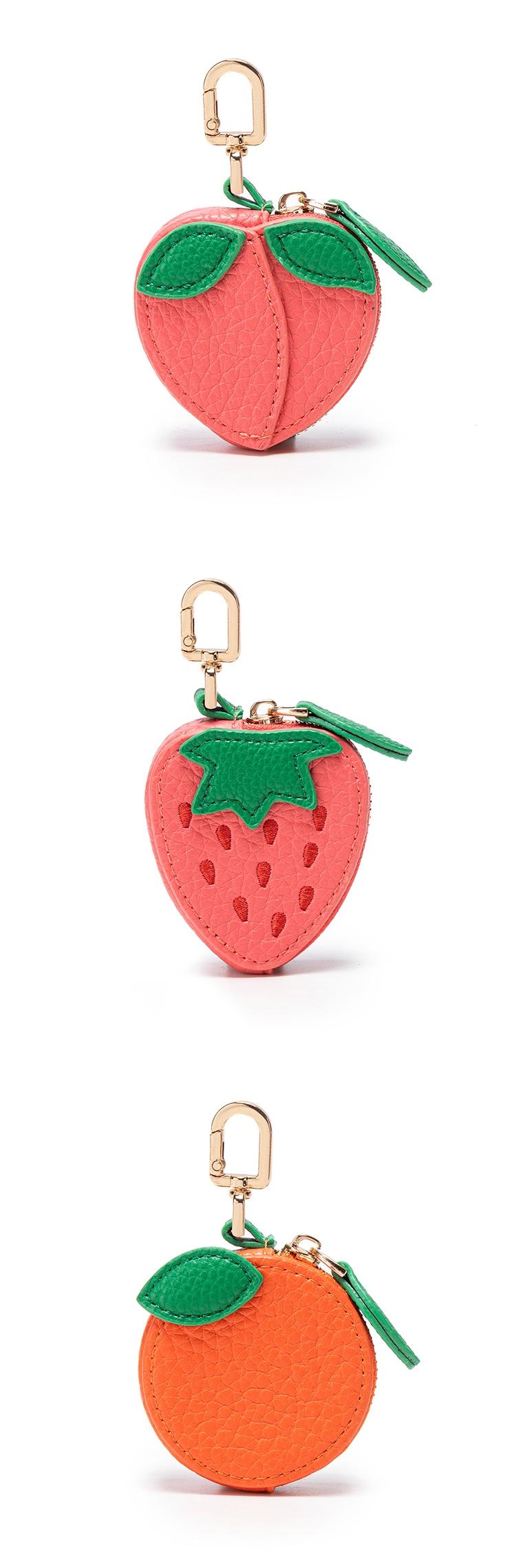 Fruit shaped pendant coin purse, fruit shaped keypendant, fruit pattern, cute keychain mini pocket wallet, Cute Soft Keychains, perfect gift for women，Christmas Gift, Valentine's Day Gift, Ideal Gift