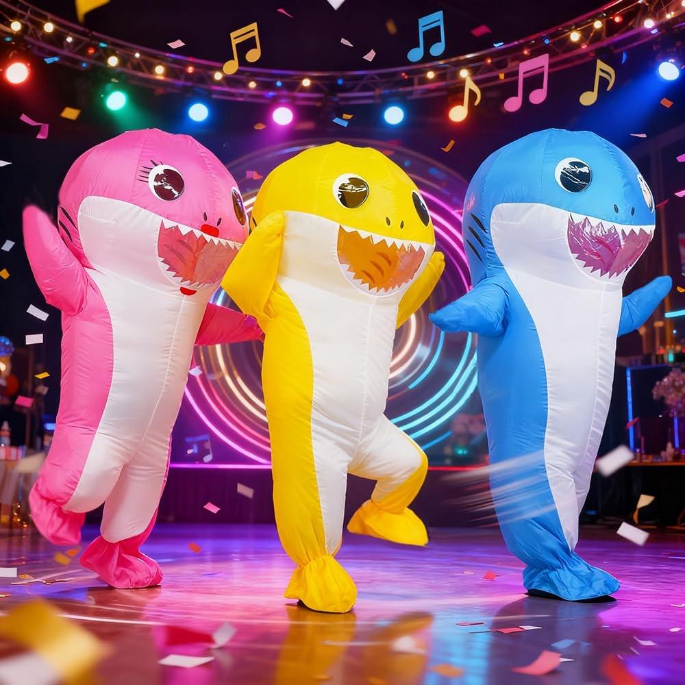 Adult Inflatable Shark Costume, Halloween Inflatable Shark, Fun Party Role Play Dress-Up Clothes, Model Dl0157, Party Apparel