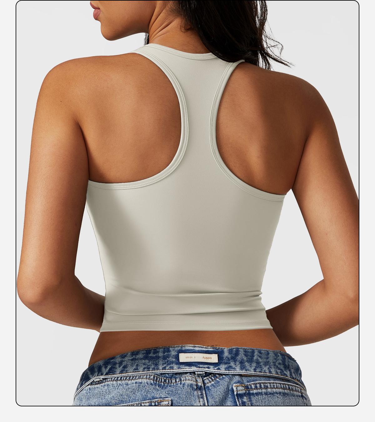 MFVIM Women's Sports Tops Casual Work Vest Basic Tank Top 2025 Summer Camisole Tank Slim Sleeveless Top Skinny Womenswear Sakura Pink Workout Activewear Gymclothes workout tops gym shirts sporty