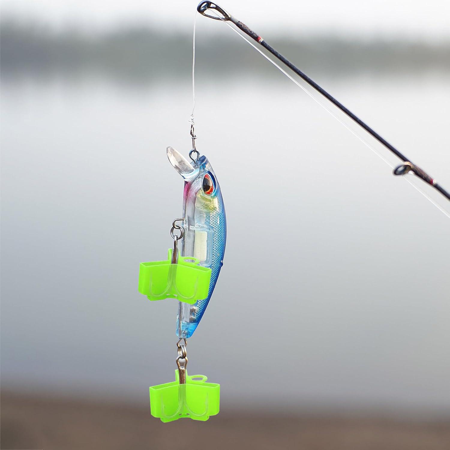 100/250 Pcs Treble Hook Covers, Fishing Treble Hook Covers, Fishing Hook Bonnets, Fishing Hook Safety Cover, Assorted Sizes Fishing Hook Protector Bonnets Guard Safety Cap Protector, 5 Sizes, Fishing Accessories