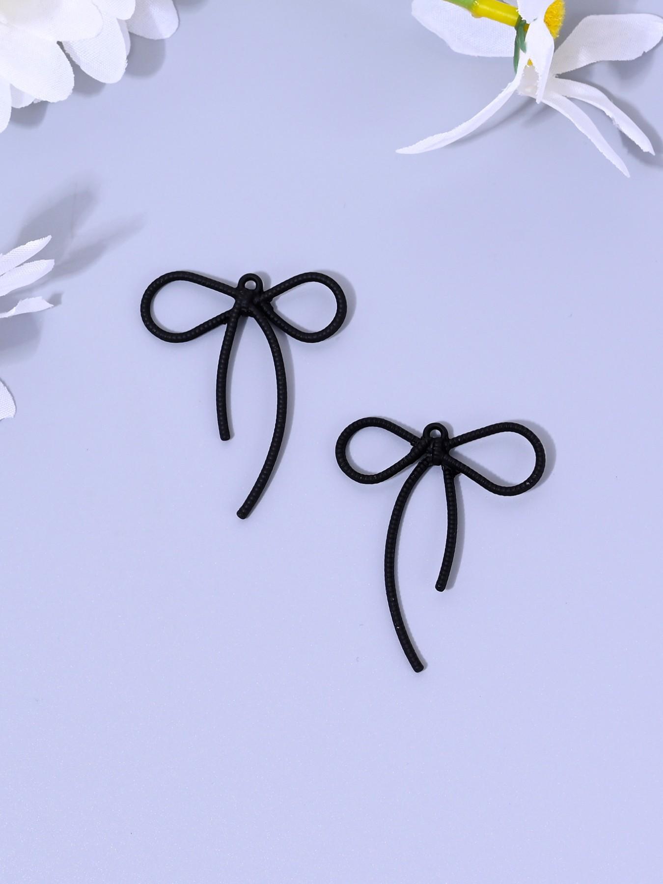 10 Elegant Bow Charms for DIY Jewelry Making, Perfect for Earrings, Necklaces, Bracelets, Keychains, Daily and Festival Accessories