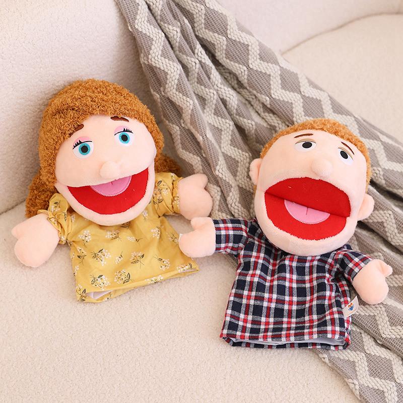 Family Plush Hand Puppets, Soft Healing Companion Toys, Interactive Parent-Child Game Props, Unisex Design, Perfect for Family Bonding