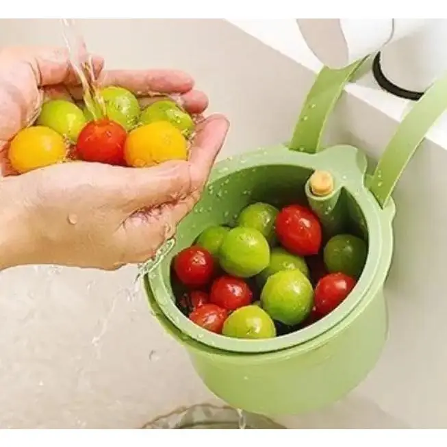 Adjustable Hanging Sink Strainer Basket|3‑in‑1 Multi‑Purpose Kitchen Accessory, Flip‑Open Base Filter, Helps Block Clogs for Food Scraps & Fruits, Practical Household Kitchen Tool