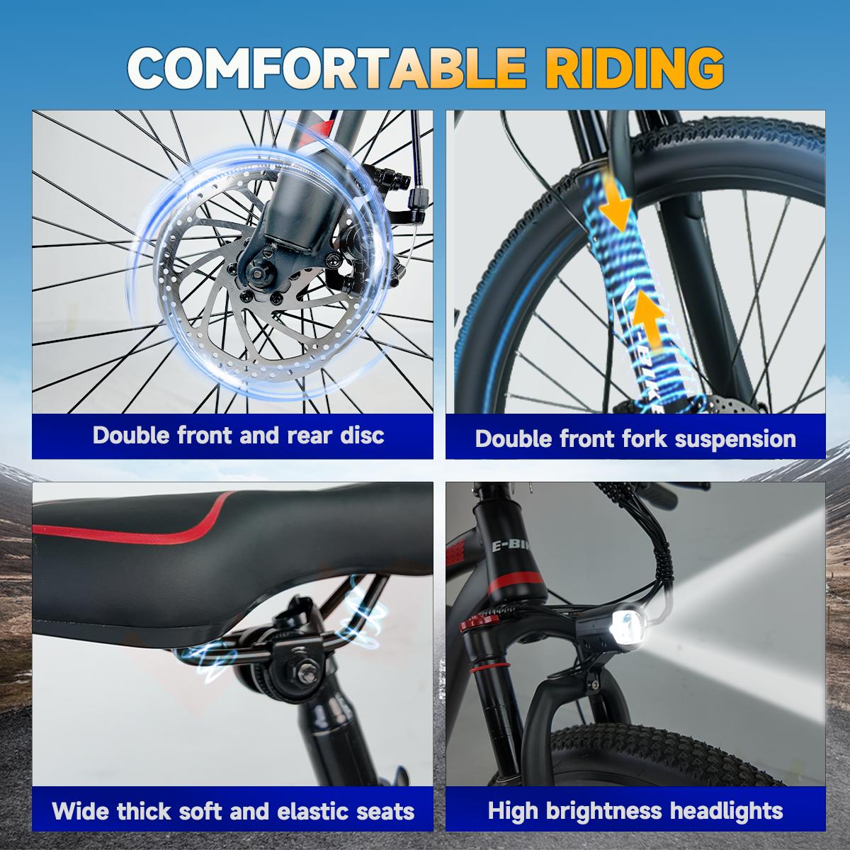 1500W Ebike for Adults– 25MPH Lightweight Commuter Electric Mountain Bike, 576Wh Removable Battery, 50+Mile Range, Front and Rear Brake,7-Speed, 26" Tires, Front Suspension,Easily climb the slope ,ebike for Commuting & Adventure,UL 2849 Certified 1500W Ebike for Adults– 25MPH Lightweight Commuter Electric Mountain Bike, 576Wh Removable Battery, 50+Mile Range, Front and Rear Brake,7-Speed, 26" Tires, Front Suspension,Easily climb the slope ,ebike for Commuting & Adventure,UL 2849 Certified