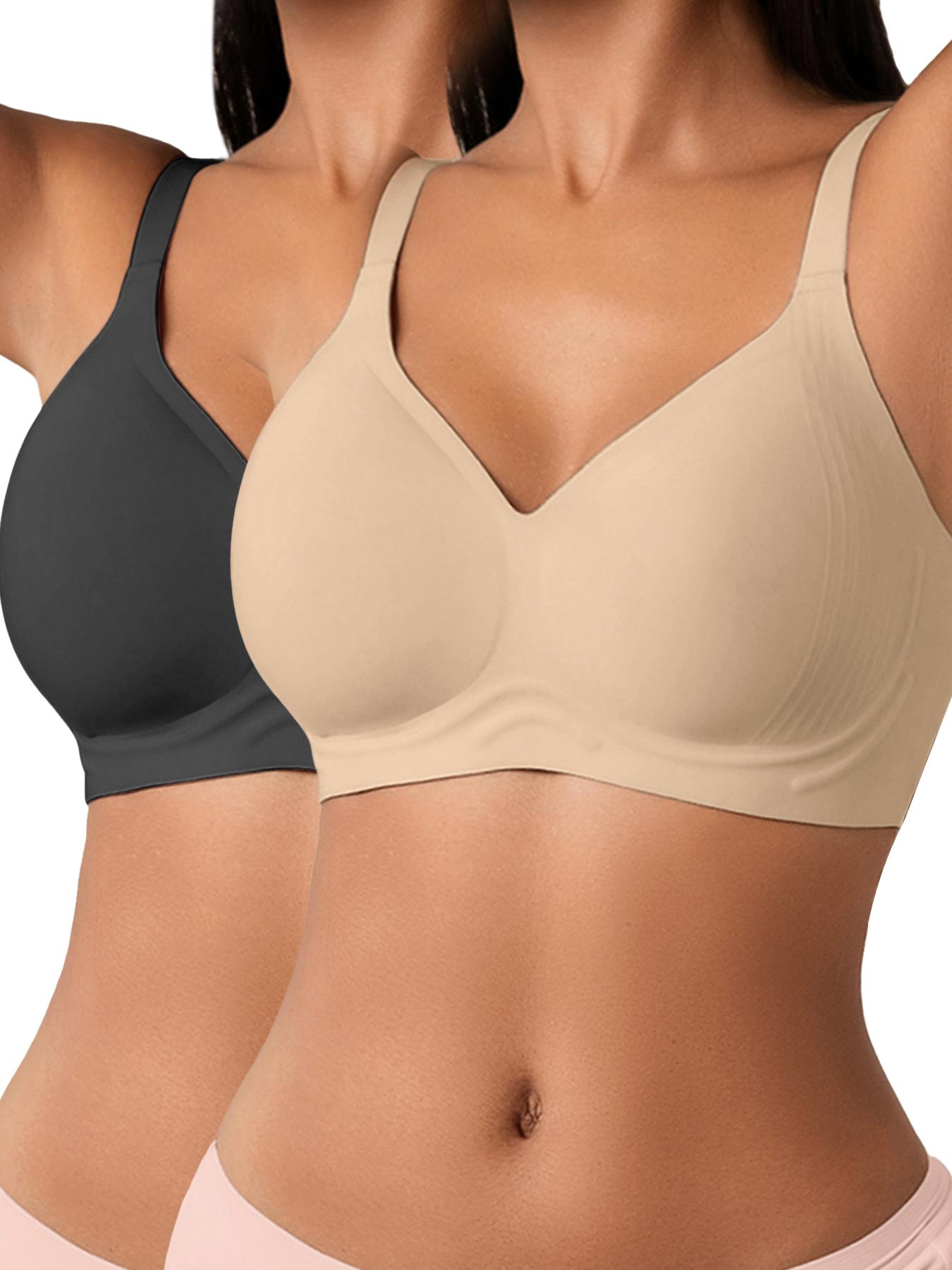 Jelly Wireless Women Comfortable Push Up Bras Wireless Seamless Full Coverage Bra Buttery Soft Everyday Tshirt Bra Perfect for Casual Use Wirefree Bra