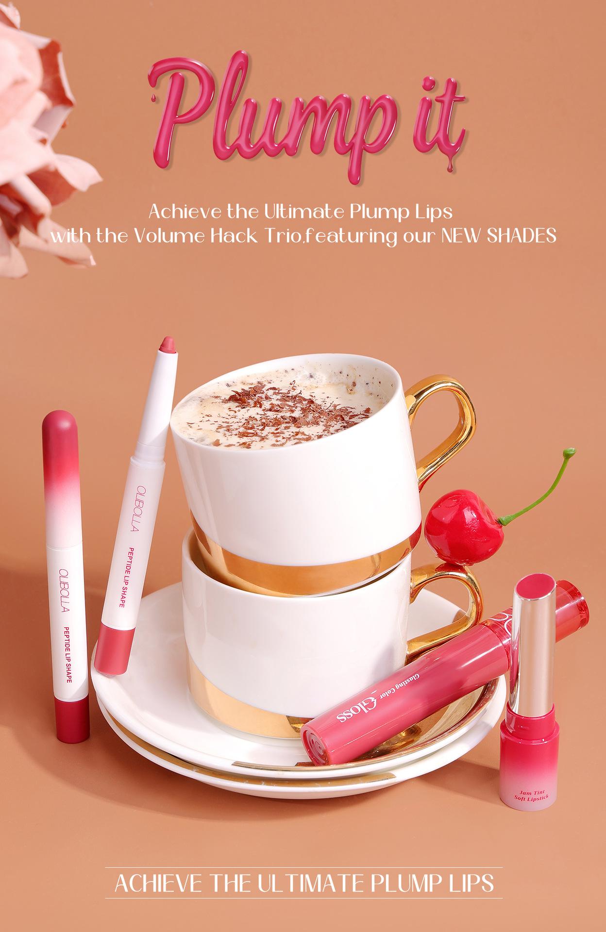 3 Piece Matte Lip Liner Set, Water Gloss Lipstick Makeup Combo, Long-Lasting Non-Fading, Easy Application, Perfect for Students and Dates, Lippie Pencil Kit