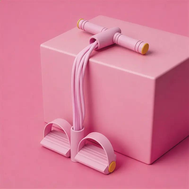 Elastic Abdominal Crunch Pull Rope Fitness Equipment, 8-Piece Resistance Bands, Home Gym Yoga Core Training, Durable Design