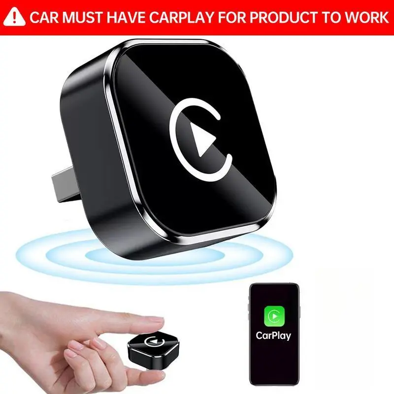 2026 New Wireless CarPlay Dongle Adapter - Bluetooth 5.0, Plug & Play, Compact Fit, iPhone & Android Compatible, Quick Connection, Hands-Free Calling Car Electronic Gadget