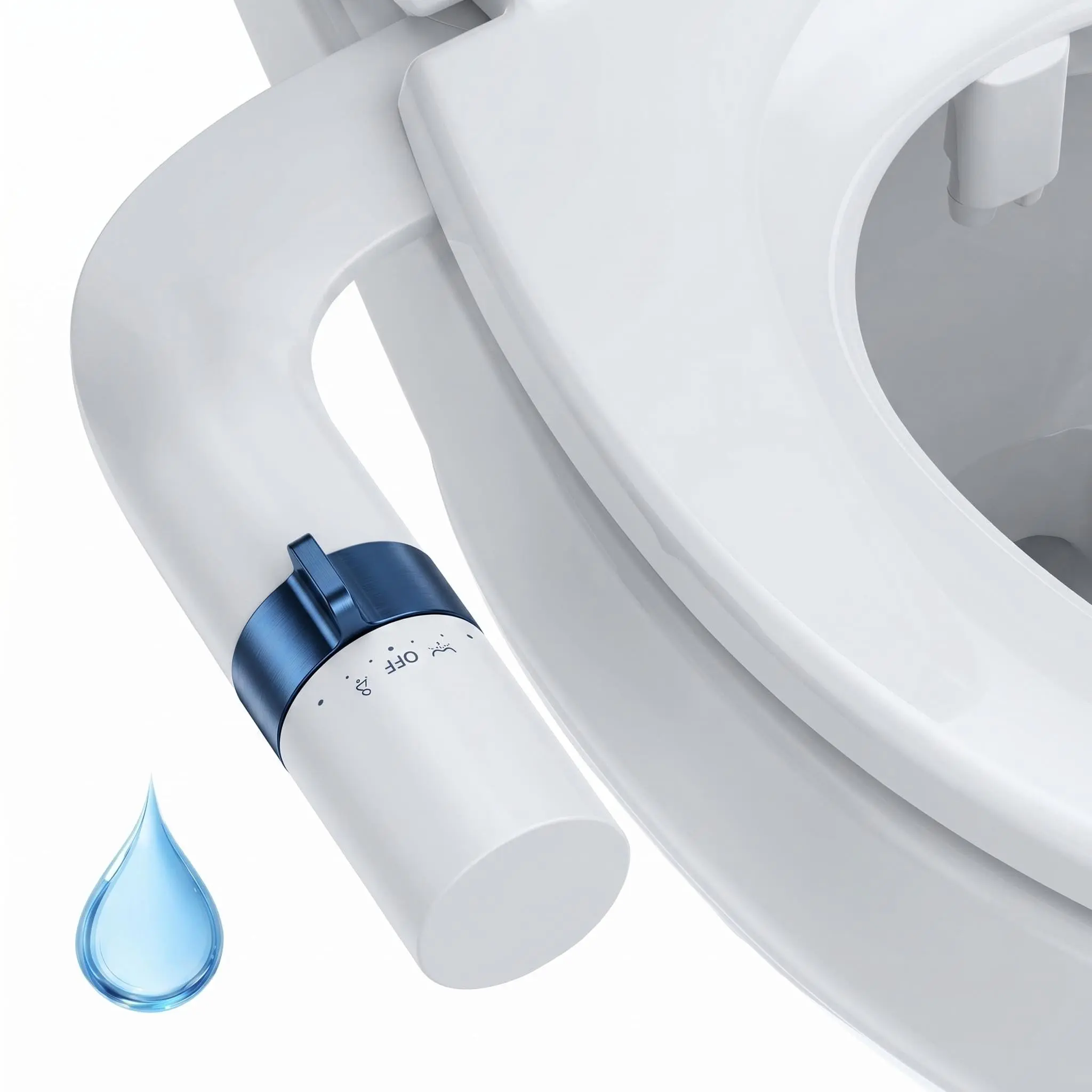 GARVEE Toilet Bidet Attachment - Self-Cleaning Dual Nozzle, Adjustable Flow, Brass Inlet, Rear Wash Accessory for Feminine Care, Bathroom Fixture