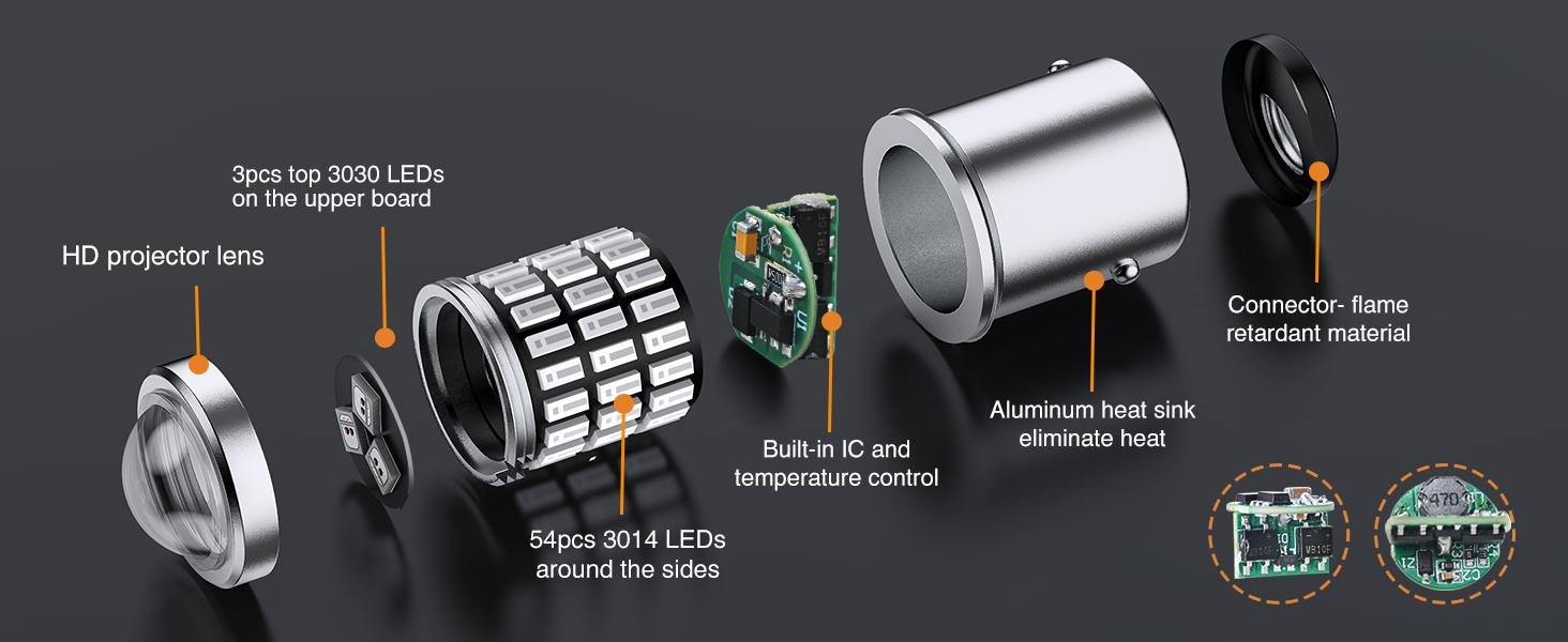 Nilight 57LED 1157 Red 2057 2357 BAY15D 7528 LED Bulb (Pair) Lighting  #FathersDayGift