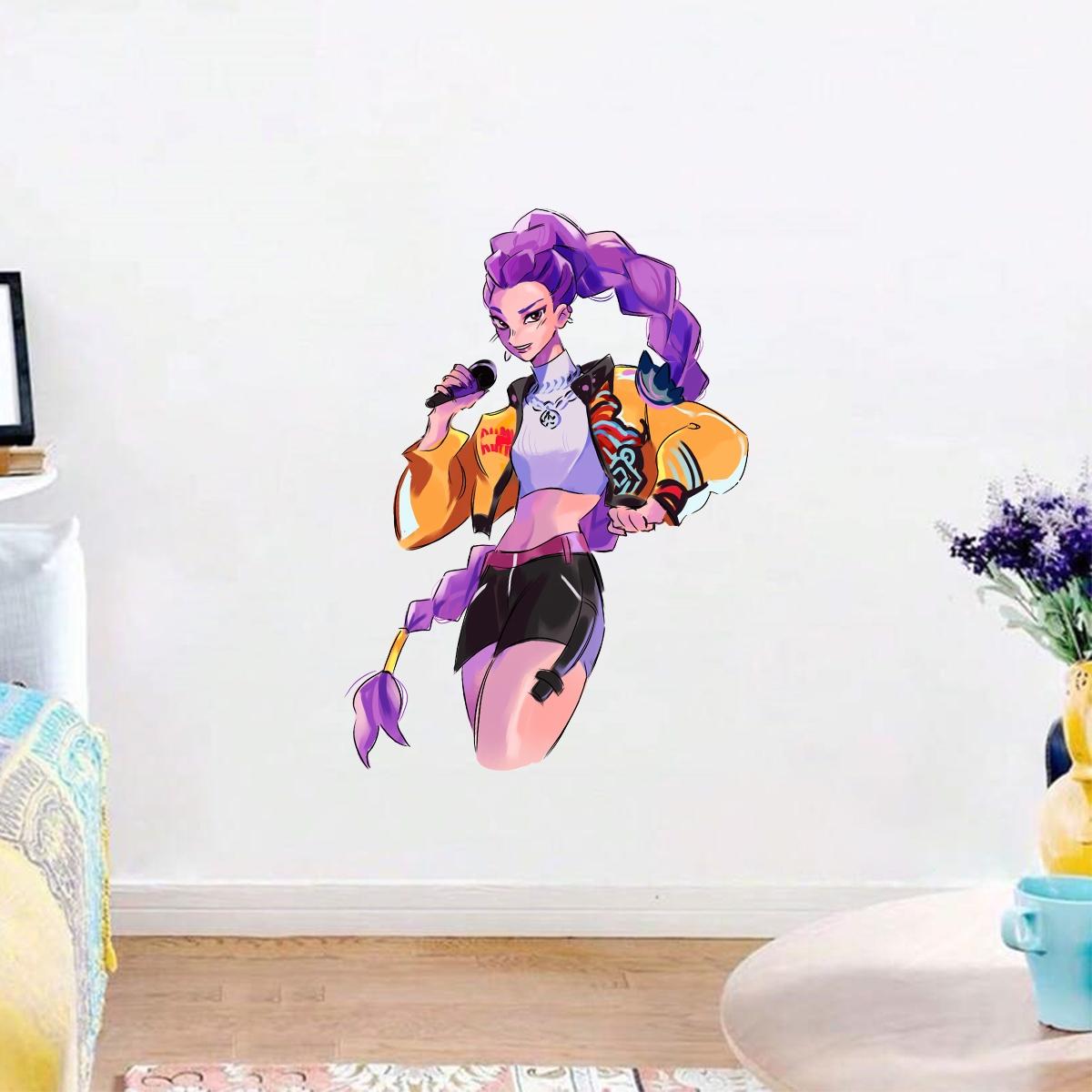 Large Cartoon Wall Sticker, Anime Sticker, Decorative Sticker, Self-Adhesive Door Decal, Multiple Sizes, Indoor Decor for Bedroom, Living Room, Birthday Party Gift