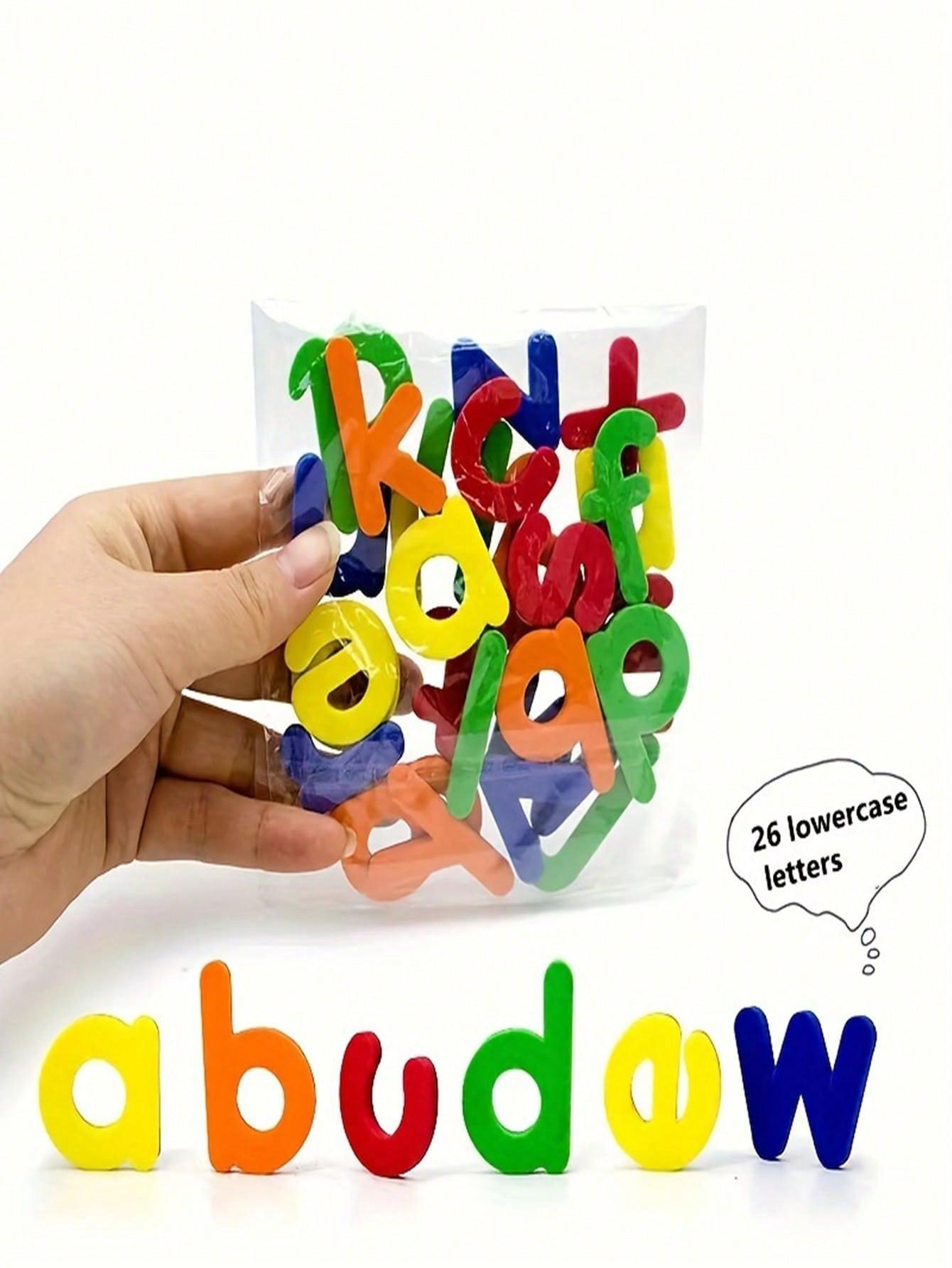 26 Pcs Kids Educational Magnetic Stickers, Uppercase Alphabet & Number Refrigerator Magnets Set, Preschool Teaching Aids, Perfect Holiday Presents for Christmas, Easter and Thanksgiving