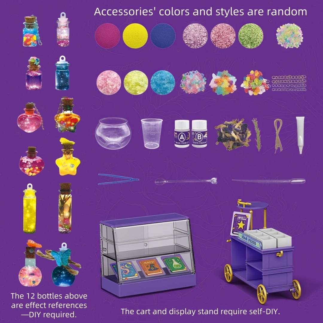 Magic Potion Bottle Set Science Experiment Toy, Natural Phenomenon DIY Magic Gift for Kids, Christmas Present for Ages 6+