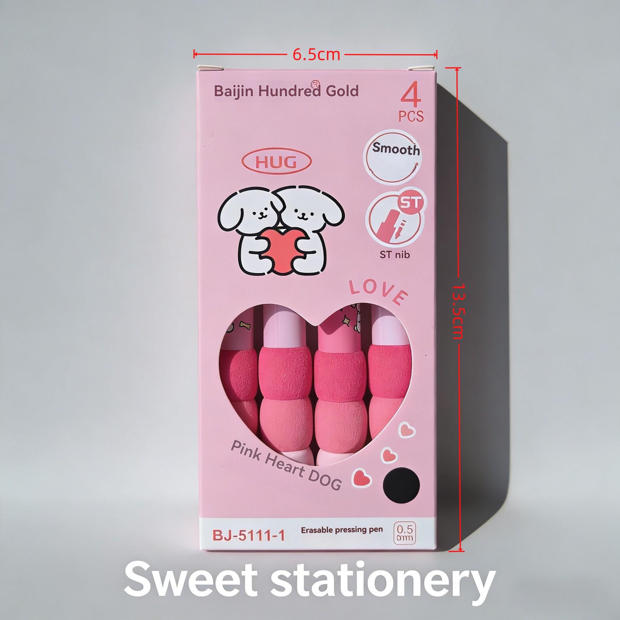 Cartoon High-Profile Erasable Pen, Gradient Sponge Grip, Neutral Ballpoint, Push Button, Blue, Ideal for Elementary Students