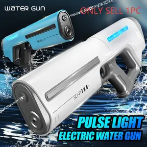 Bestselling Electric Continuous Fire Water Gun, Pulse Light Electric Water Gun, Summer Water Toy, Automatic Suction Fill Water Gun, Summer Essential