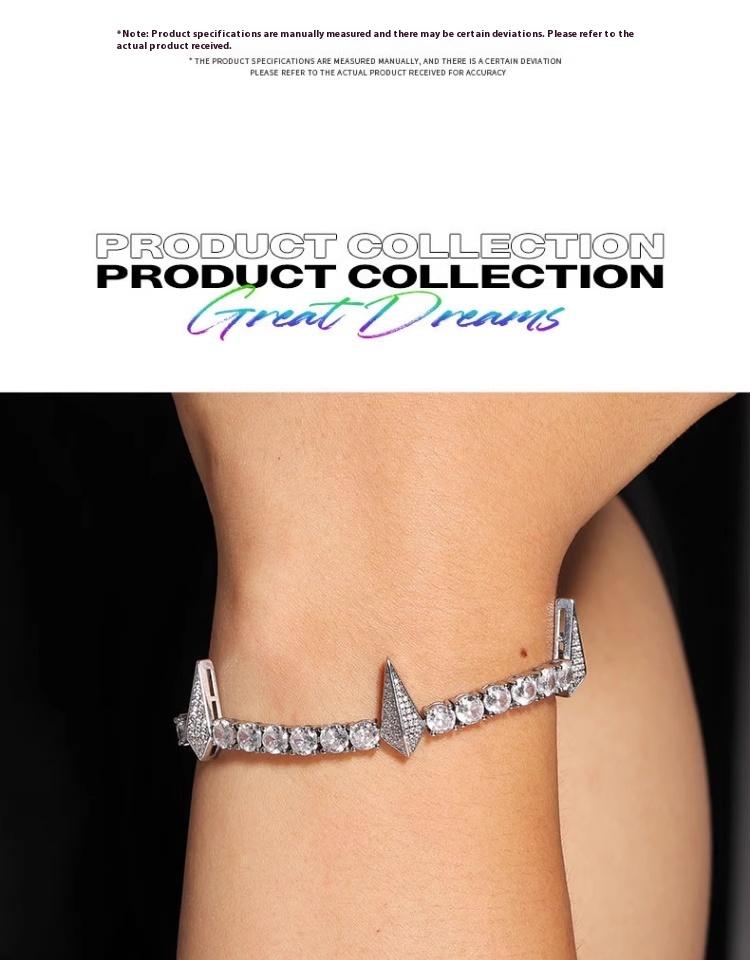 Cuban Style Chain Bracelets & Bangles, Dark Style Iced-Out Black Panther for Men & Women, Hypoallergenic Copper Zircon for Daily Wear, 7in/8in, Dark Style Bracelets & Bangles