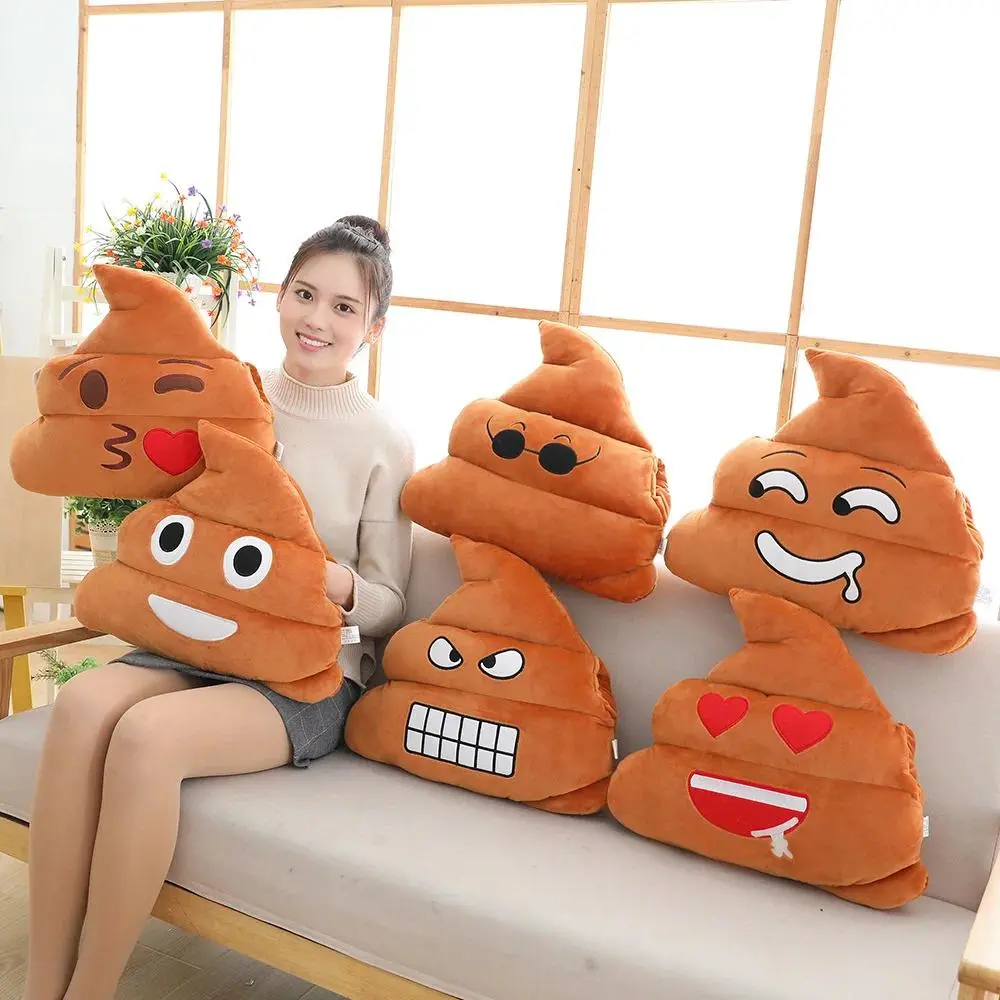 25-45CM Kawaii Cartoon Anime Toilet Expressions Stuffed Plush Toys Funny Poop Toys Pillow Children's Holiday Gifts