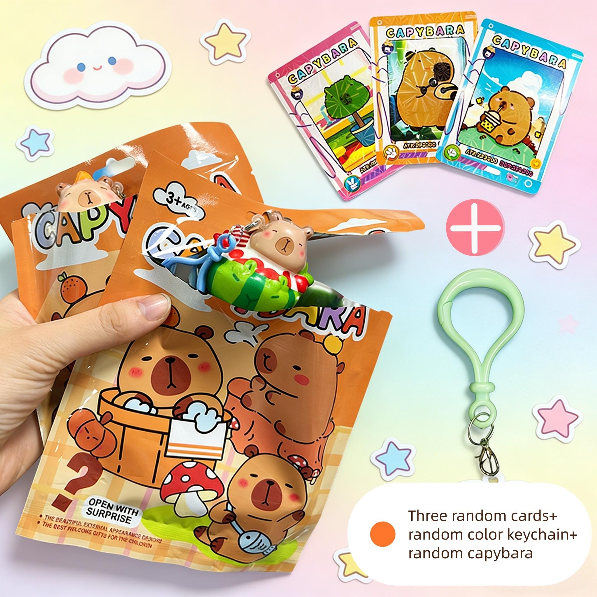 Surprised Blind Box Capybara Doll Toy ，3pcs Capybara  Toys • Slowly Ascending Toy • Suitable for Party Gifts, Birthday Gift Bag Fillers, Classroom Prizes • Christmas,  Easter and  Assorted Varieties，Capybara Keychain，fidget toys，squishy toys，sensory toys