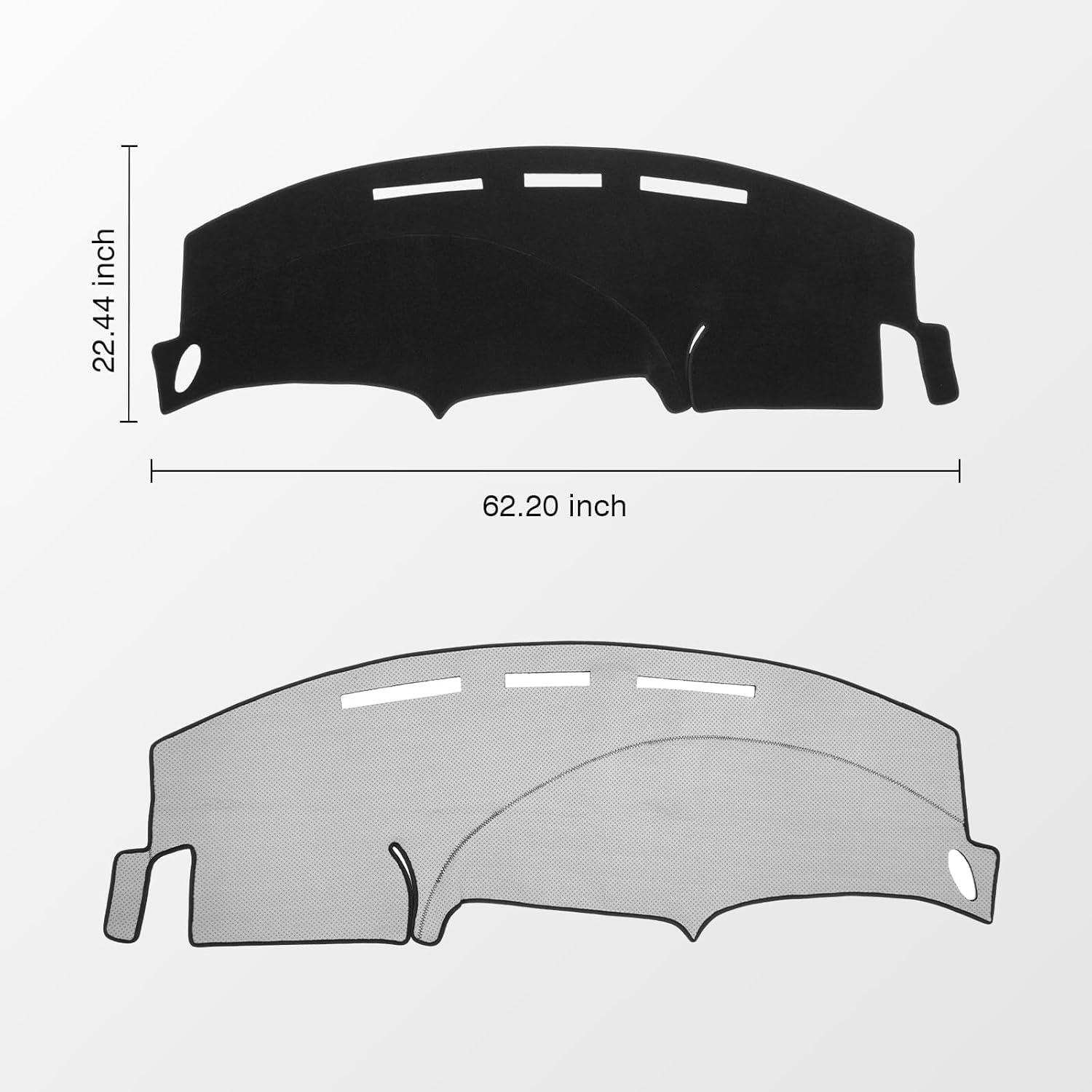 KUST Car Dash Cover for Ford F-150 F-250 F-350 1992-2003 Pickup Truck Polyester Non-Slip Center Console Dash Cover Interior Accessories for Ford F150 Custom Fit Dashboard Mat Sunshade No Glare Black